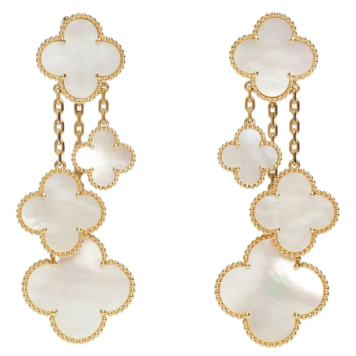 Drop earrings VAN CLEEF & ARPELS "Magic Alhambra" in Yellow gold and