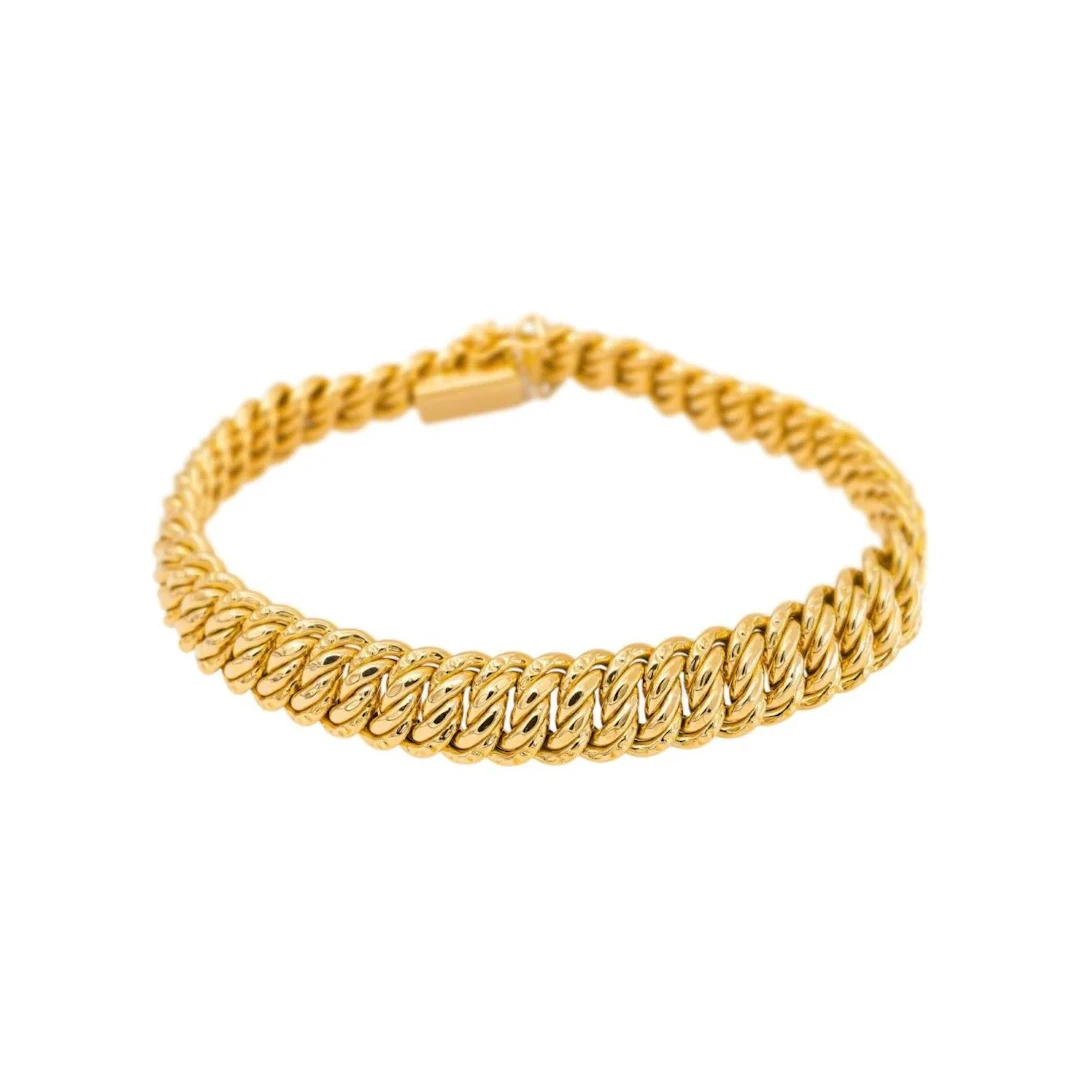 Yellow Gold American Link Bracelet