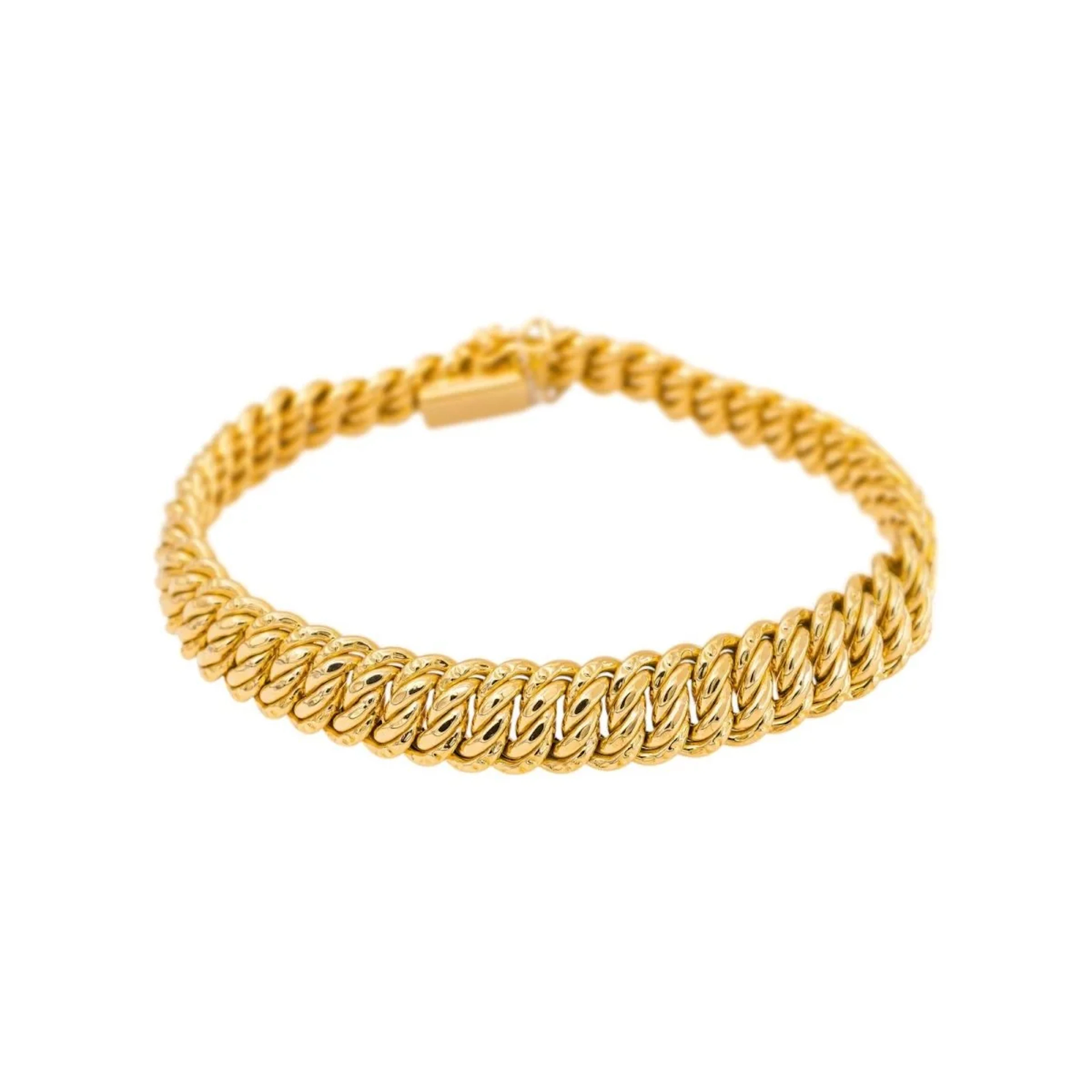 Yellow Gold American Link Bracelet