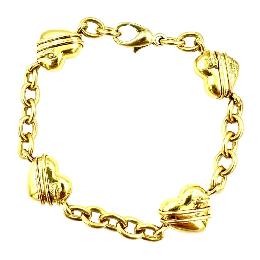 TIFFANY & CO. "Cupid Arrow" Yellow Gold Link Bracelet