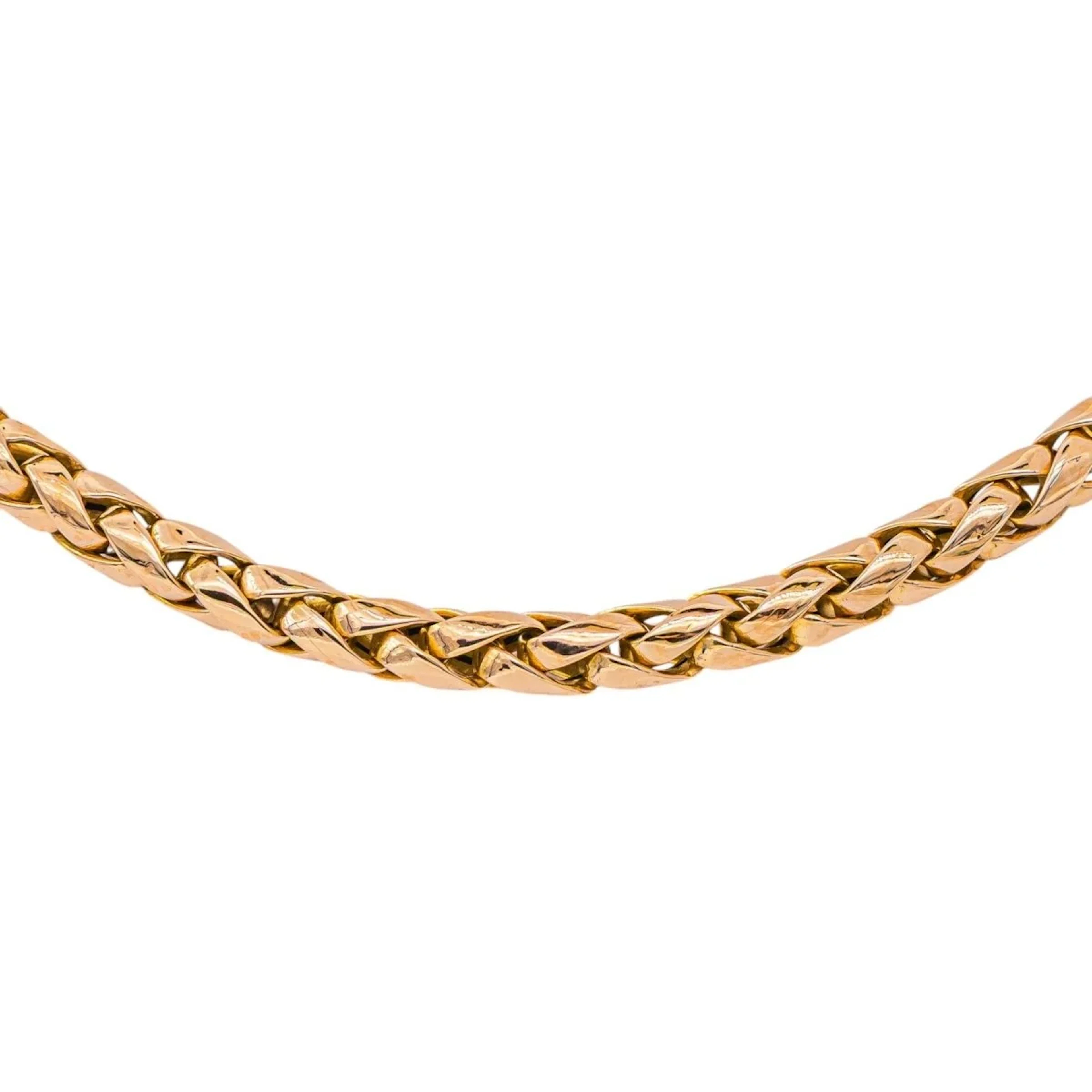 Rose Gold Braided Link Necklace