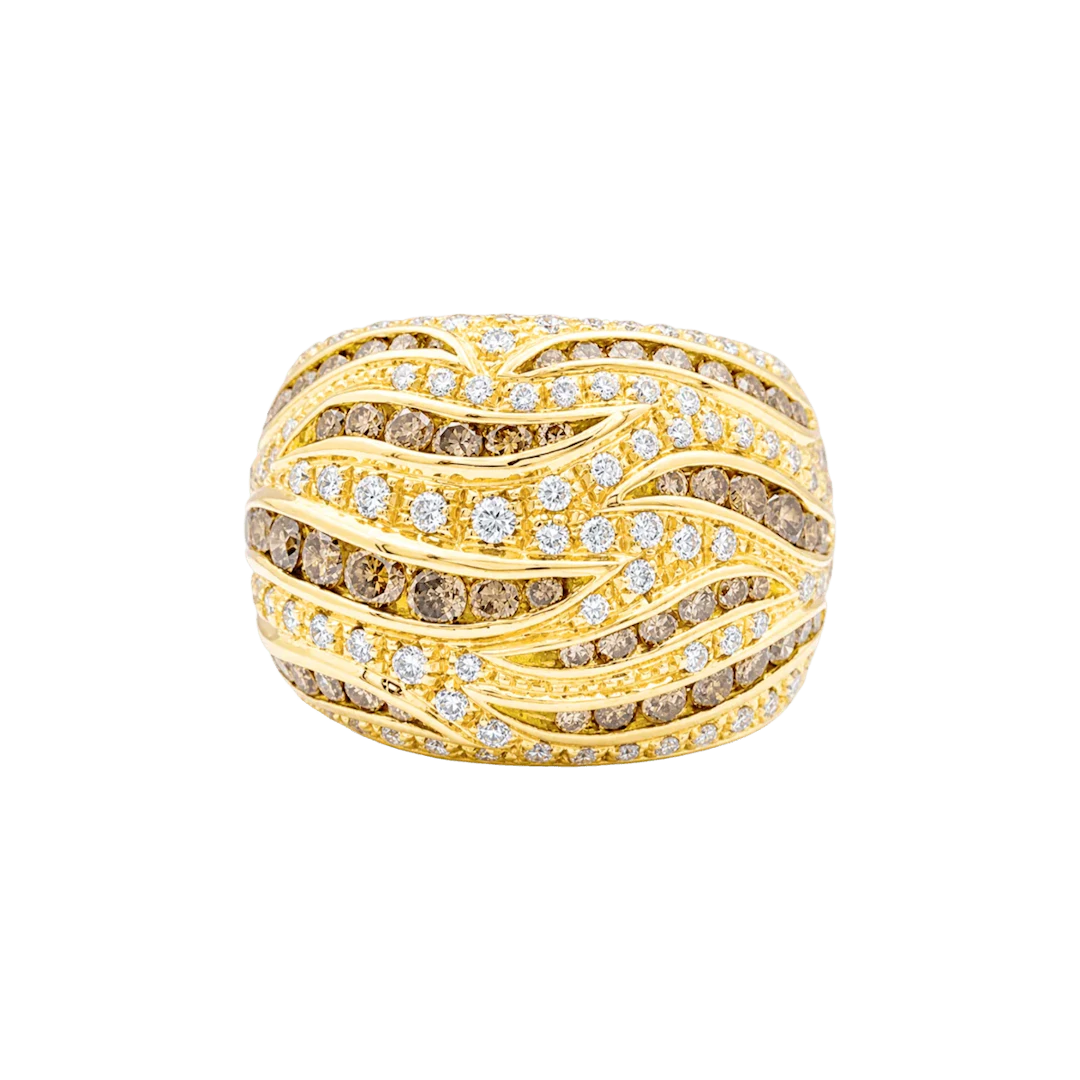 Bague Pavée DAMIANI en or jaune et diamants