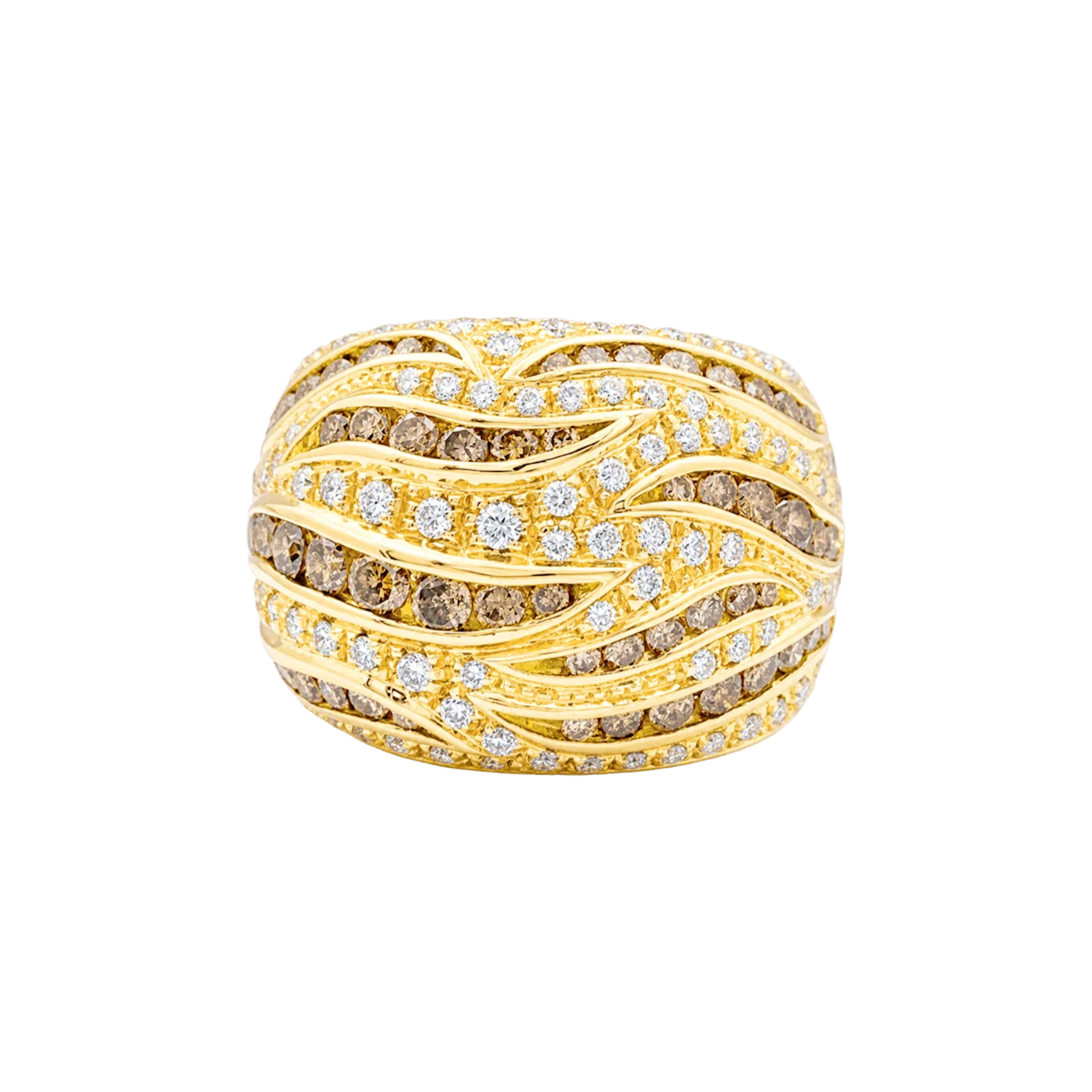 Bague Pavée DAMIANI en or jaune et diamants