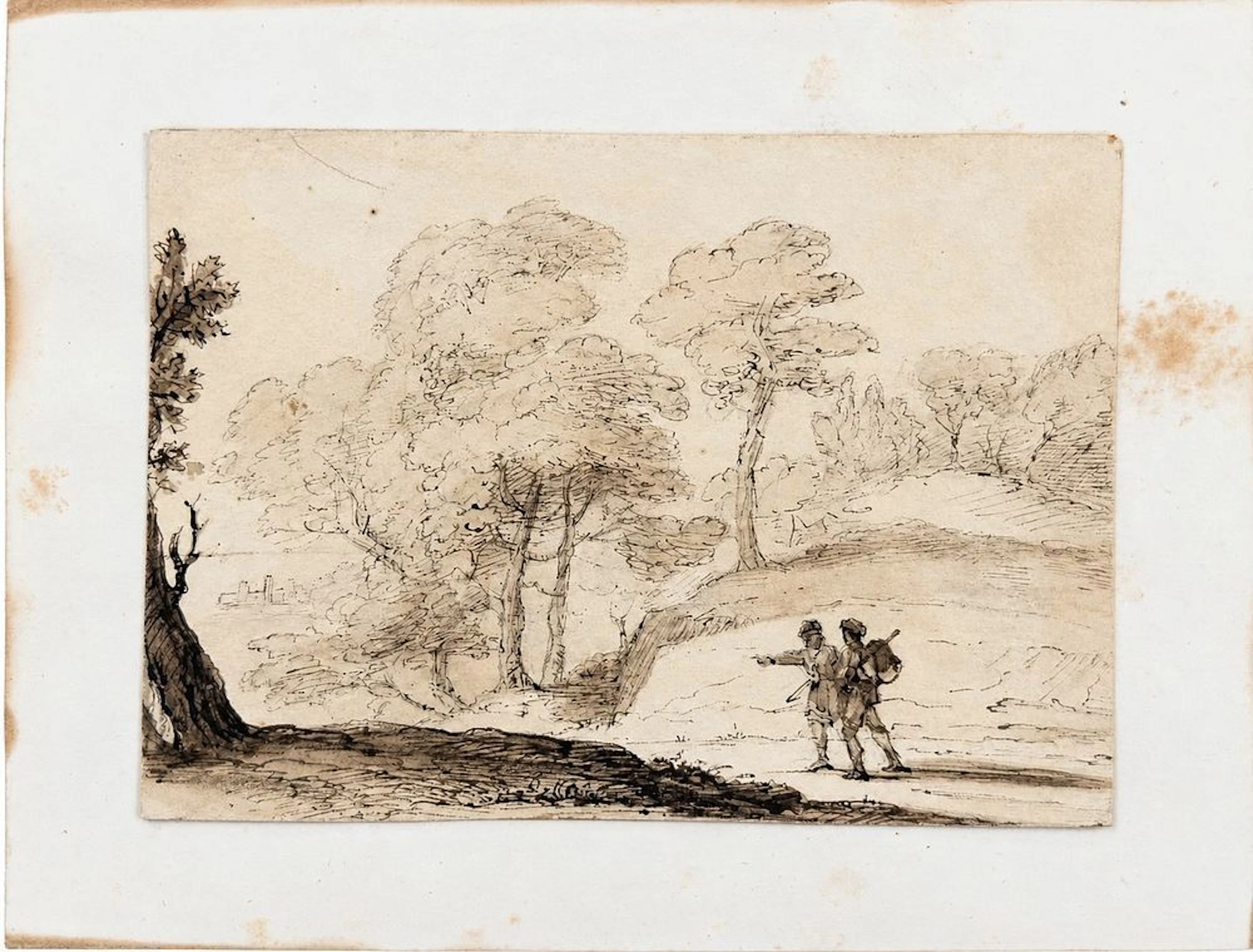 After Claude Lorrain (1600-1682), Walkers in a Wooded Landscape