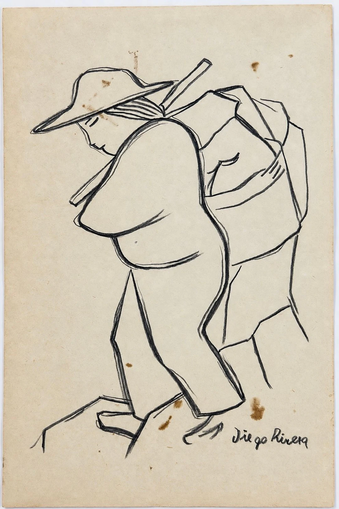 Diego Rivera (1886-1957) Peasant Carrying a Load