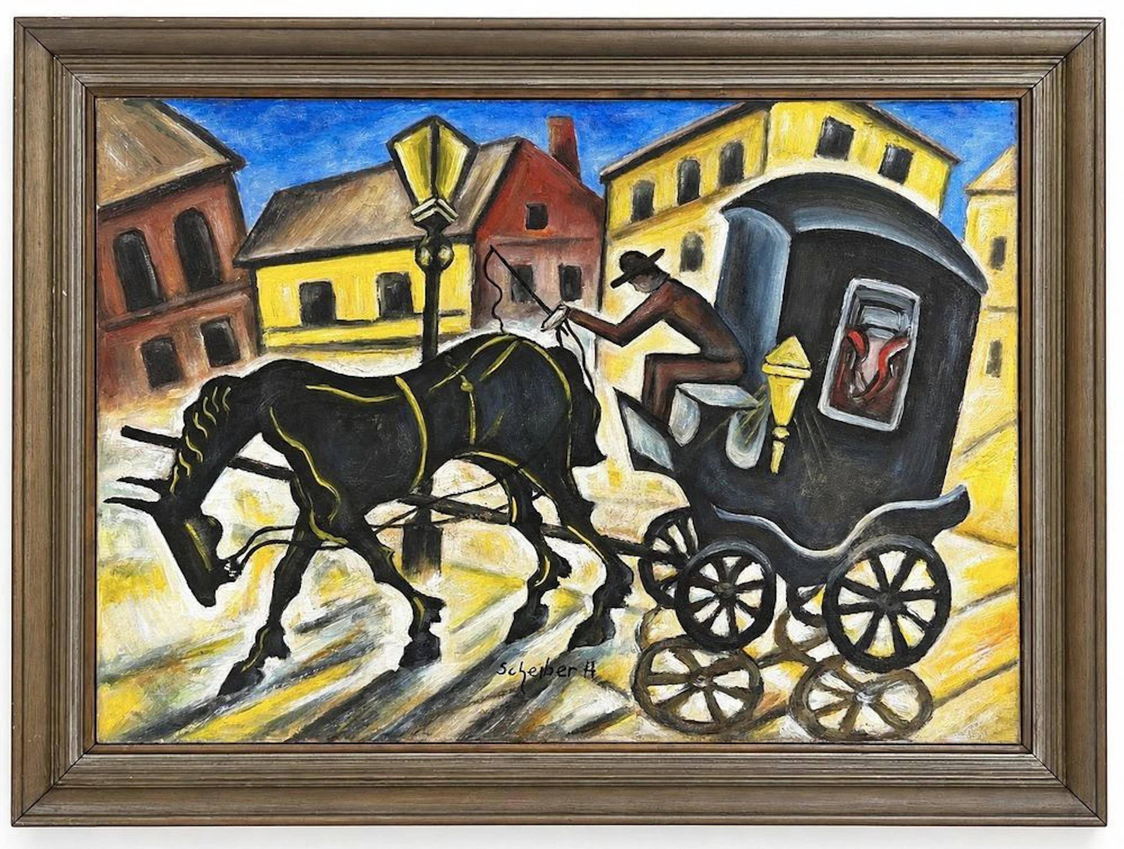 Hugo Scheiber (1873-1950) Horse-Drawn Carriage