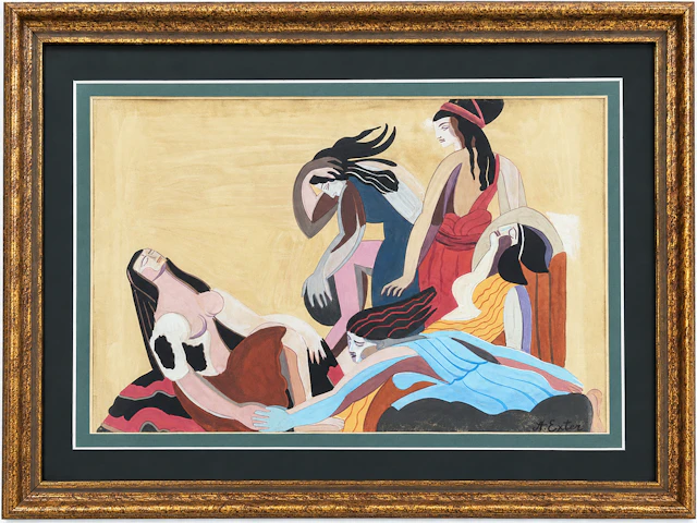 Alexandra Exter (1882-1949) Composition with Female Figures