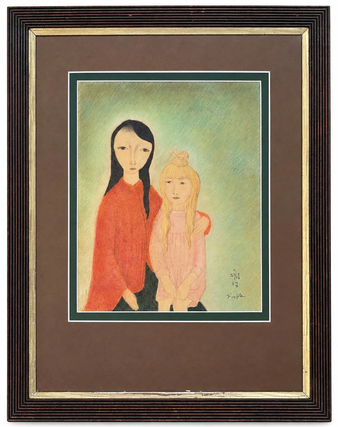 Attributed to Leonard Tsuguharu Foujita (1886-1968) Portrait of Two Girls