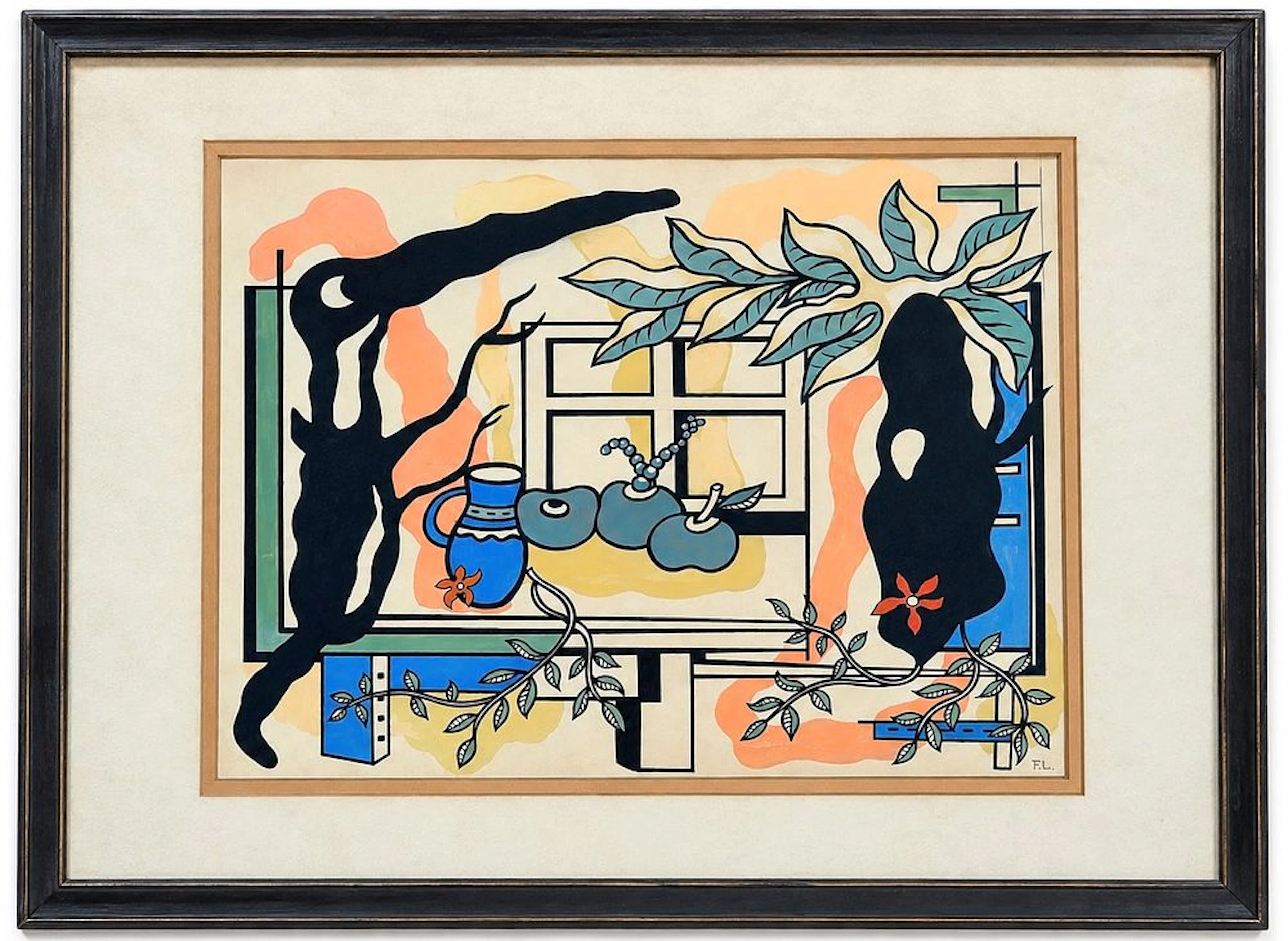 Fernand Leger (1881-1955) Still Life with Fruit and Flowers
