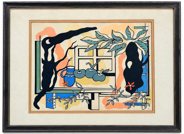Fernand Leger (1881-1955) Still Life with Fruit and Flowers