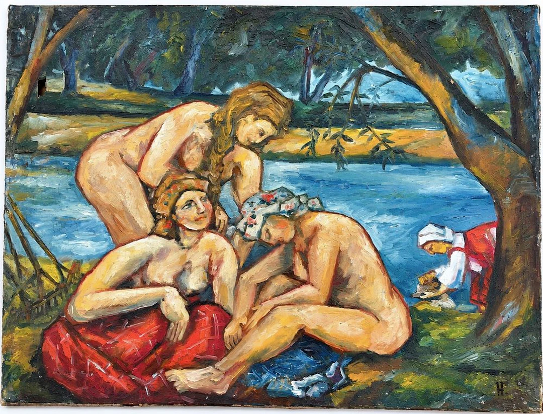 Natalia Goncharova (1881-1962) Three Bathers