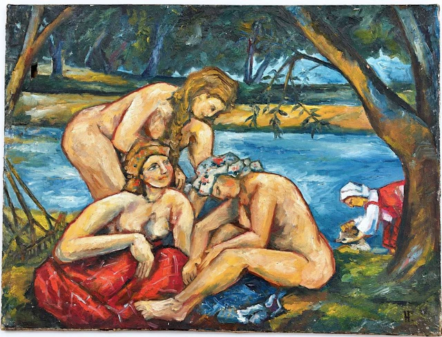 Natalia Goncharova (1881-1962) Three Bathers