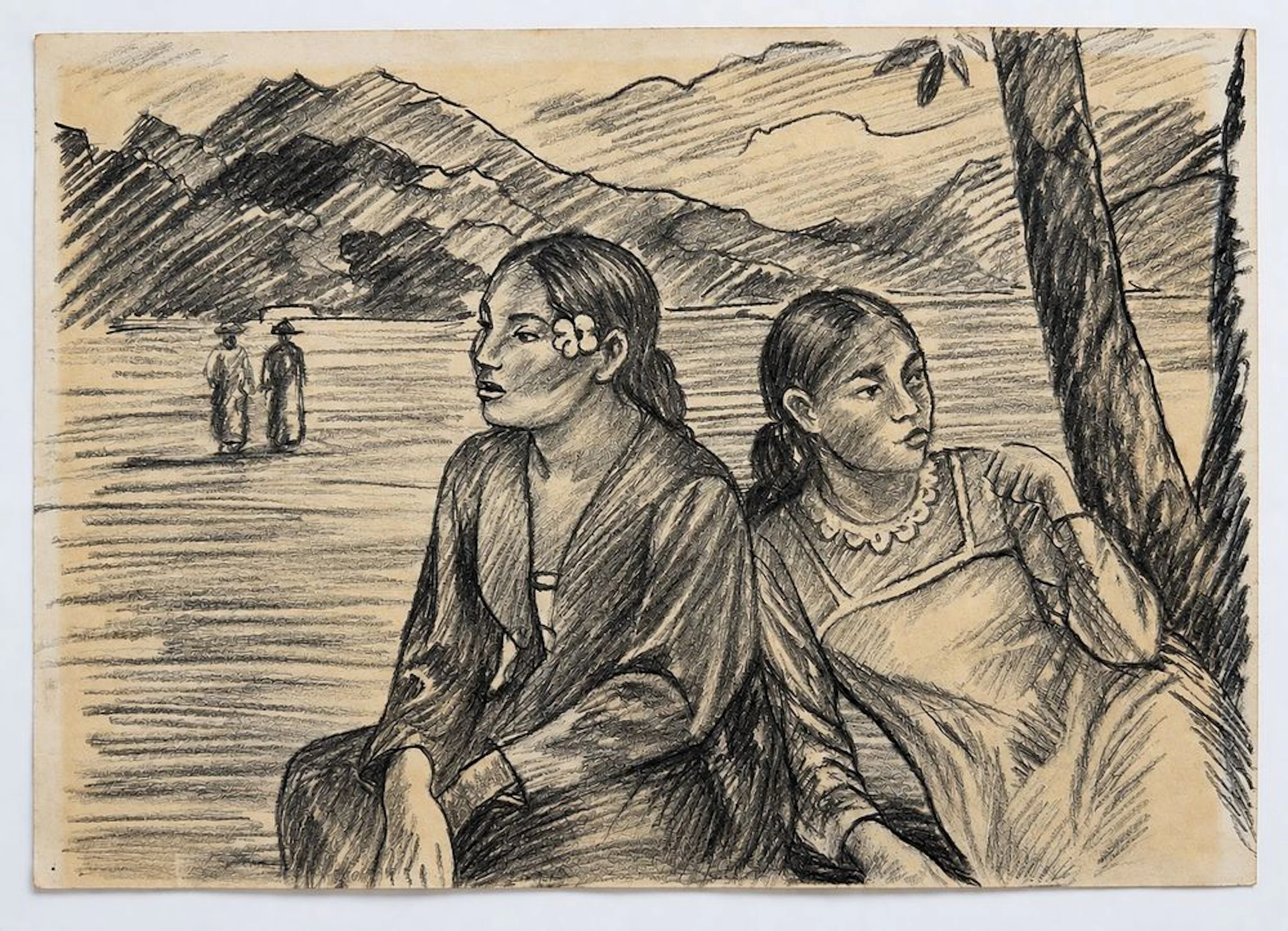 Unknown Artist, Two Women by the Lake