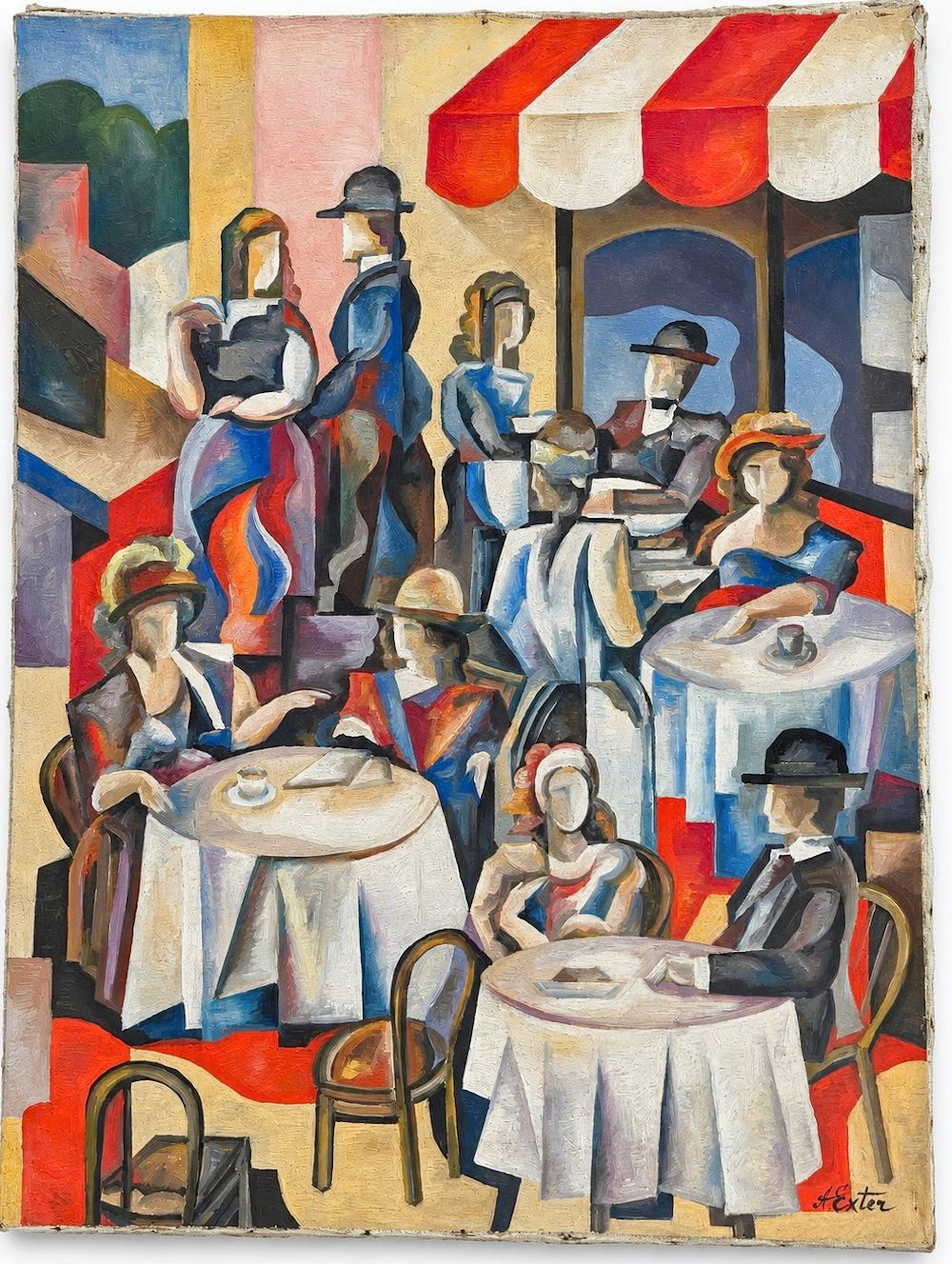 Alexandra Exter (1882-1949) Figures at a Cafe