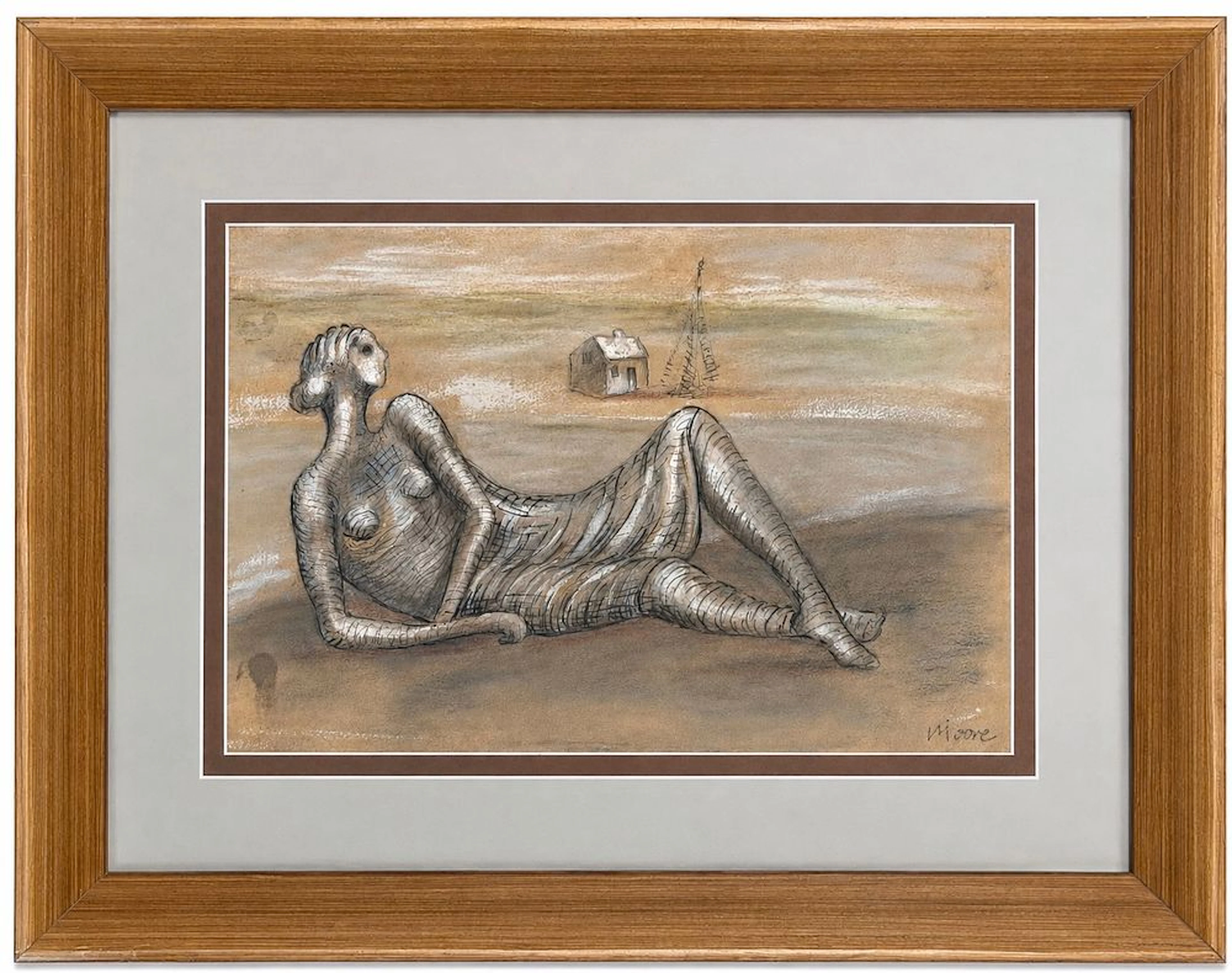Attributed to Henry Moore (1898-1986) Reclining Figure
