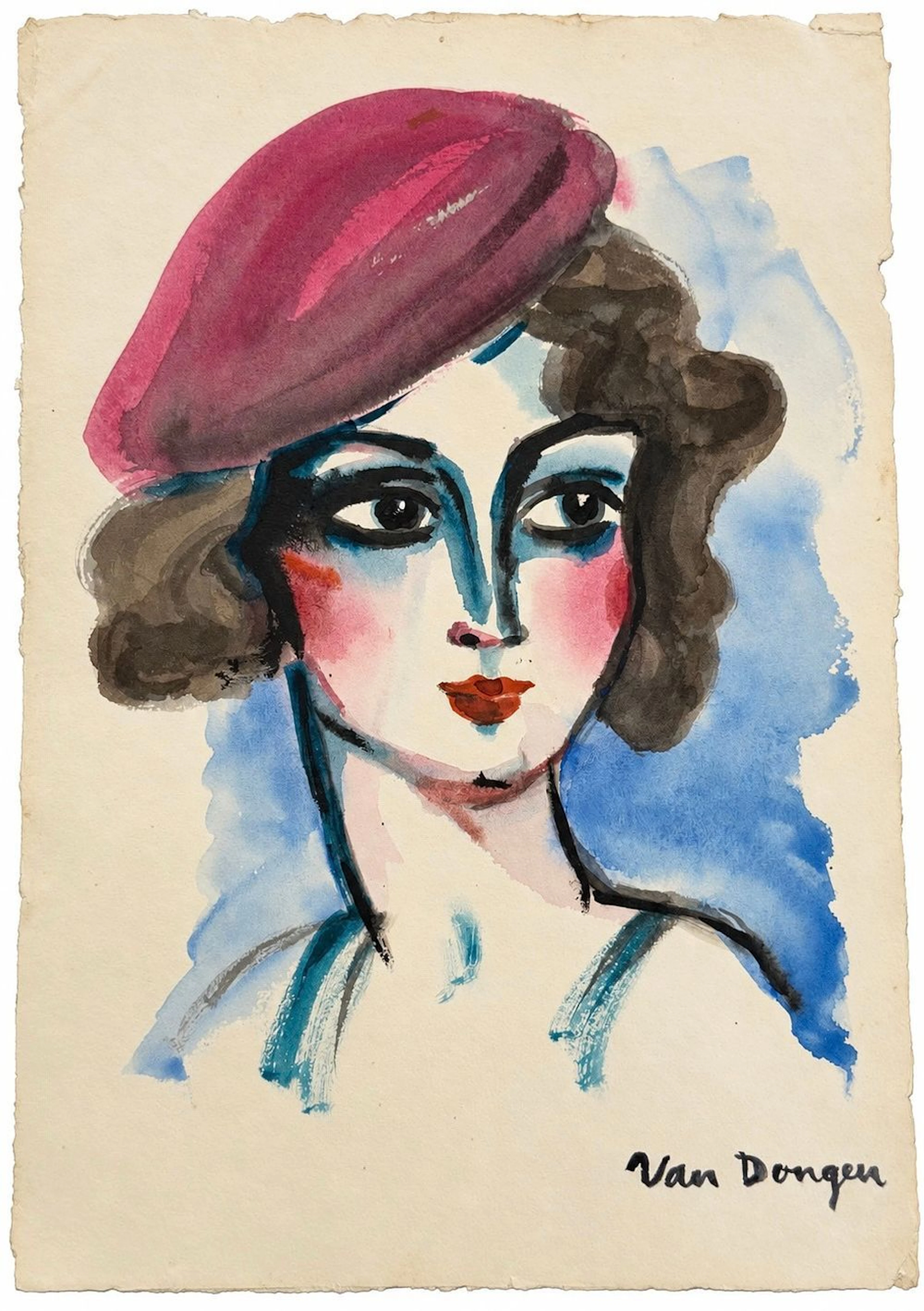 Kees van Dongen (1877-1968) Lady in a Hat