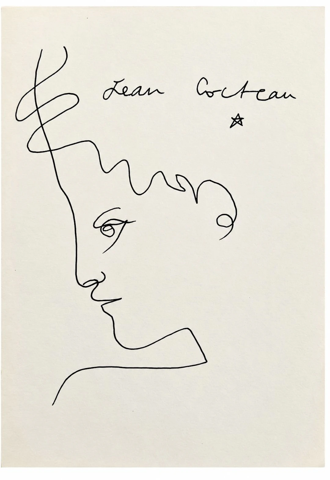 Attributed to Jean Cocteau (1889-1963) Profile of a Woman