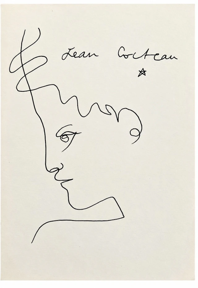 Attributed to Jean Cocteau (1889-1963) Profile of a Woman