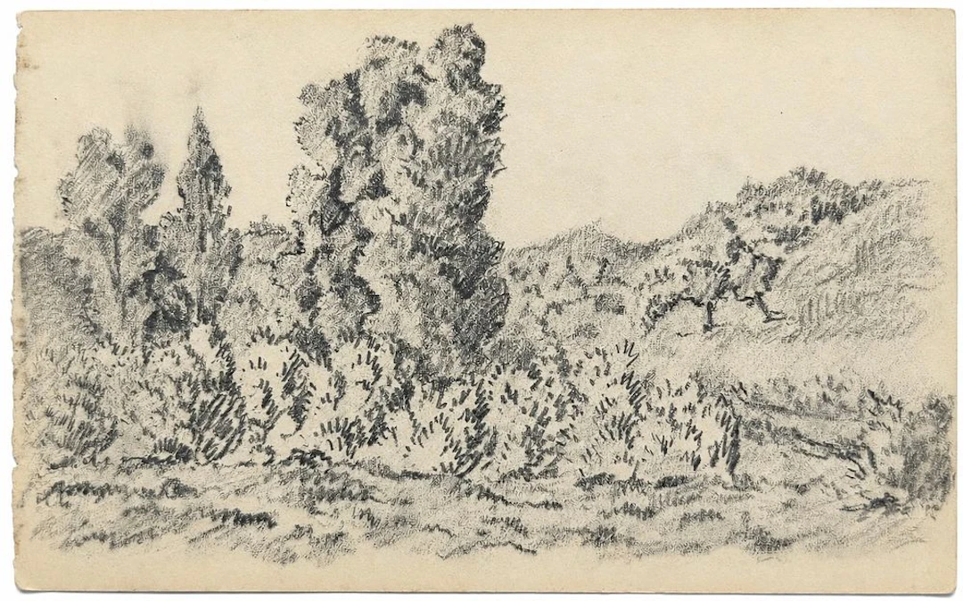 Attributed to Jean-Baptiste-Camille Corot (1796-1875) Landscape with Trees
