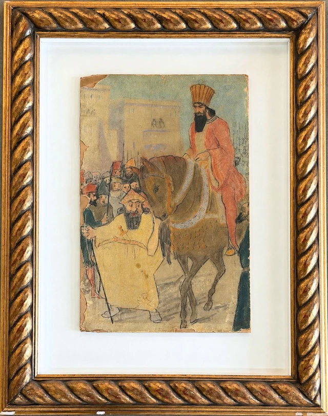 Abel Pann (1883-1963) Mordecai the Jew and Haman