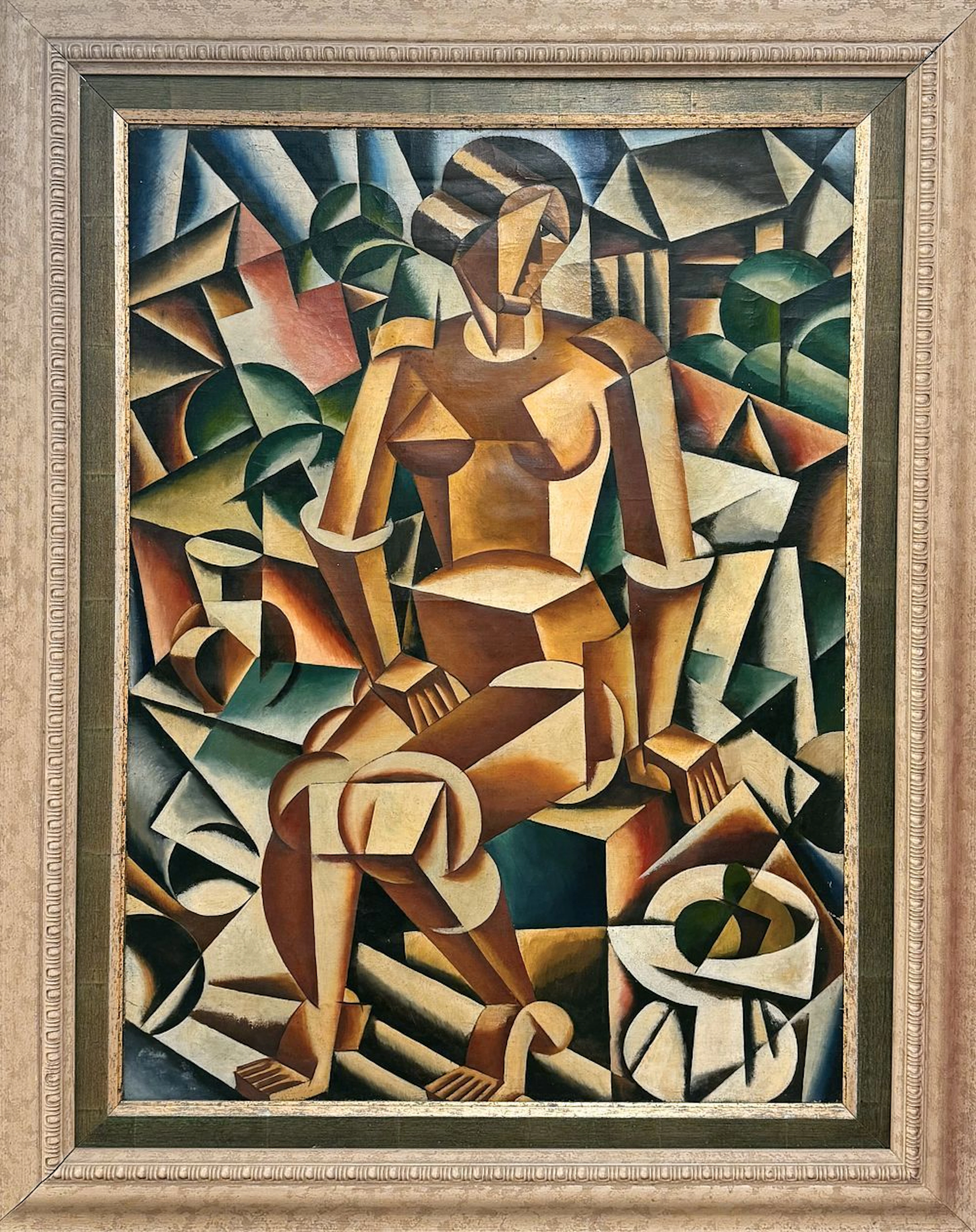 Lyubov Popova (1889-1924) , Seated Woman (Cubo-Futurism)