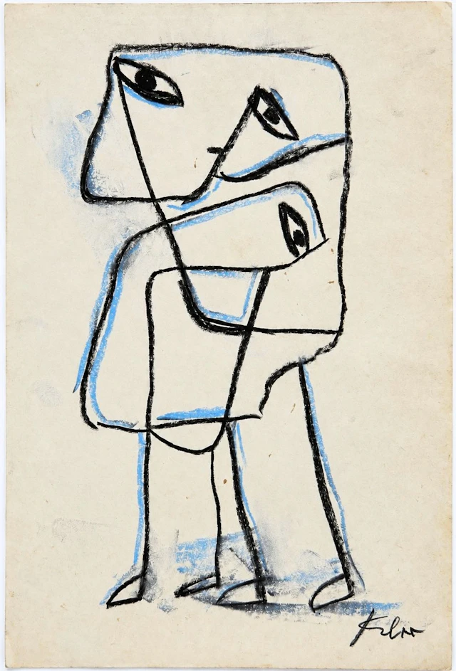 Attributed to Paul Klee (1879-1940) Abstract Figures