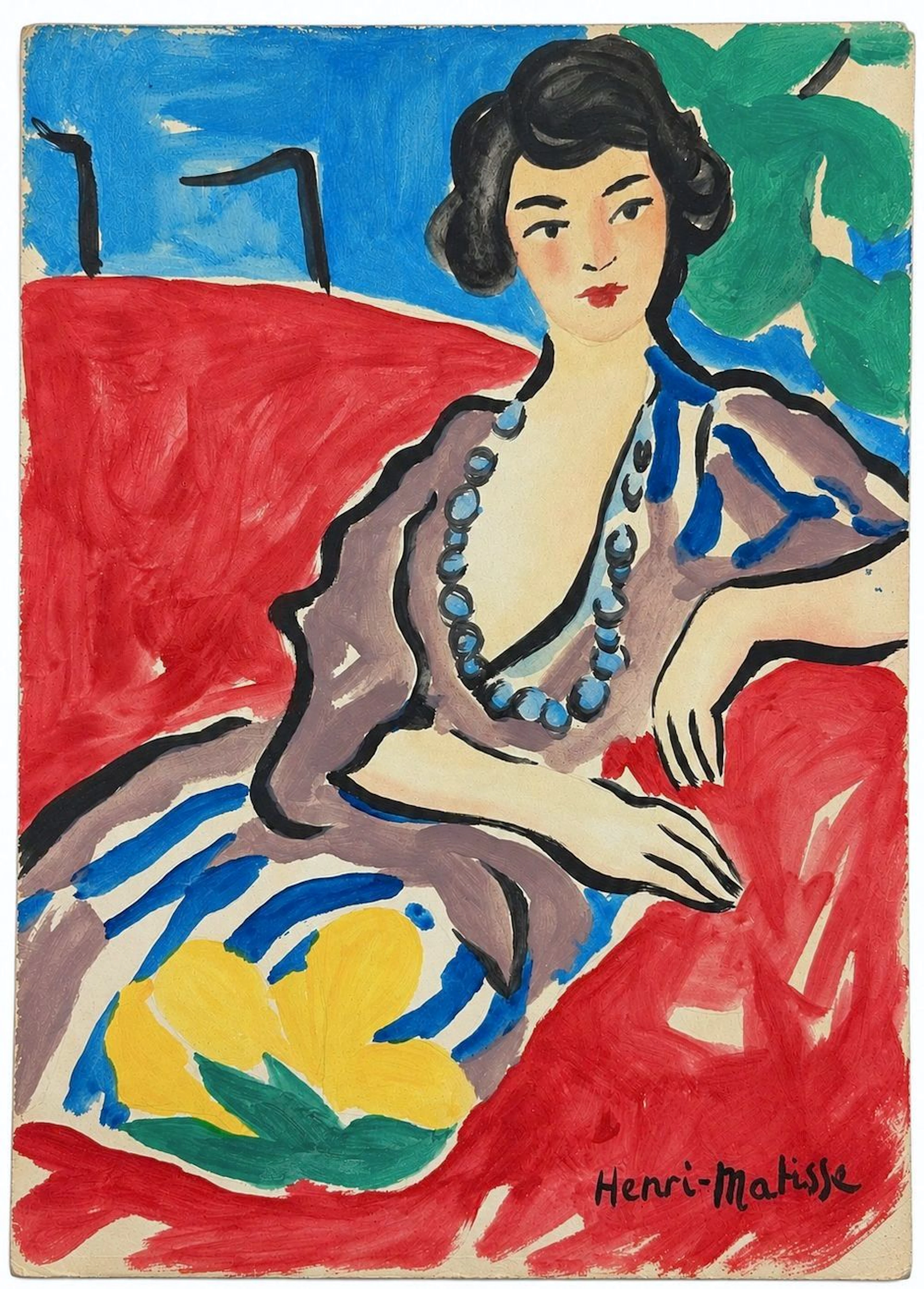 Henri Matisse (1869-1954) Seated Woman on a Red Sofa