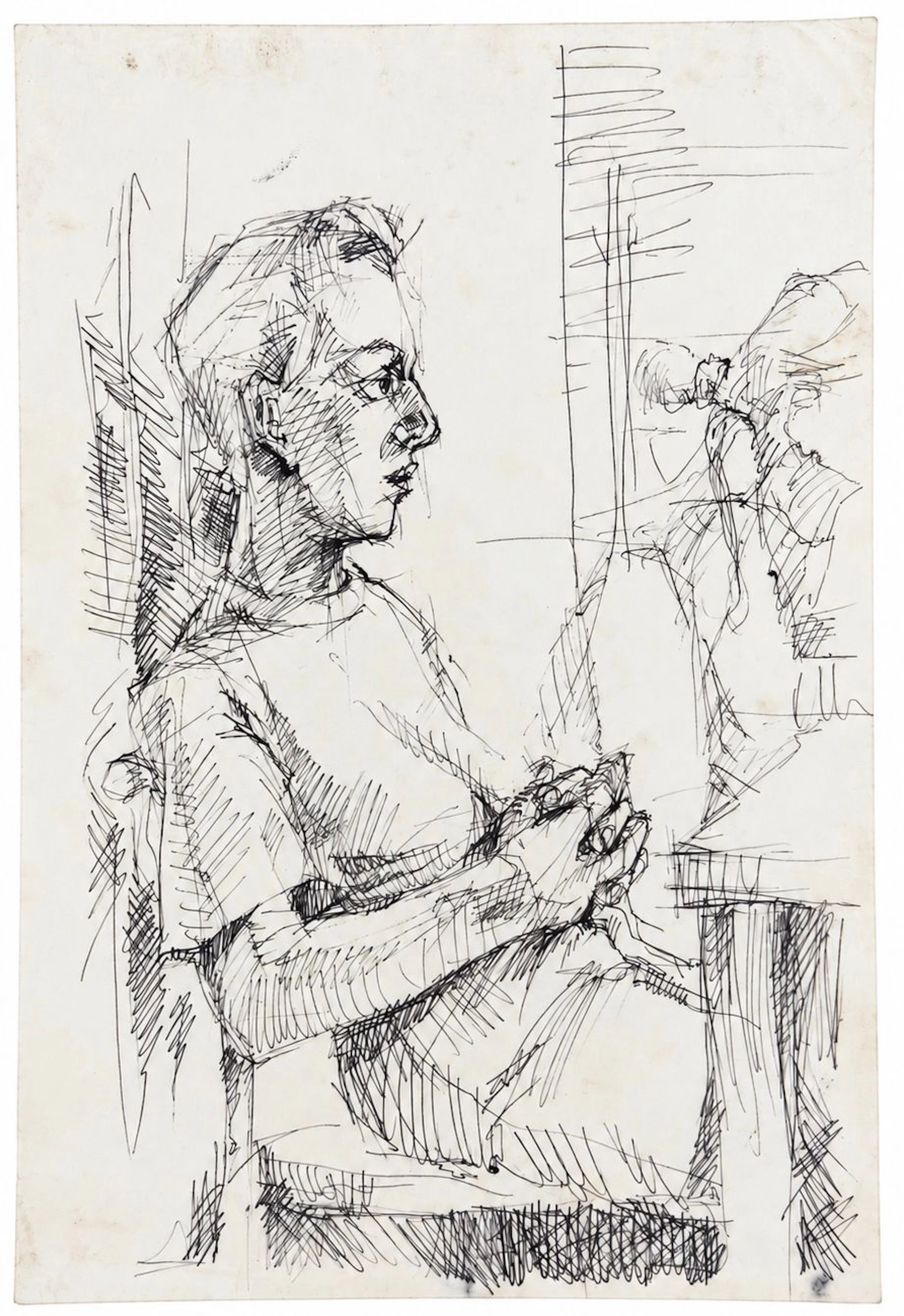 Artist Unknown Seated Figure