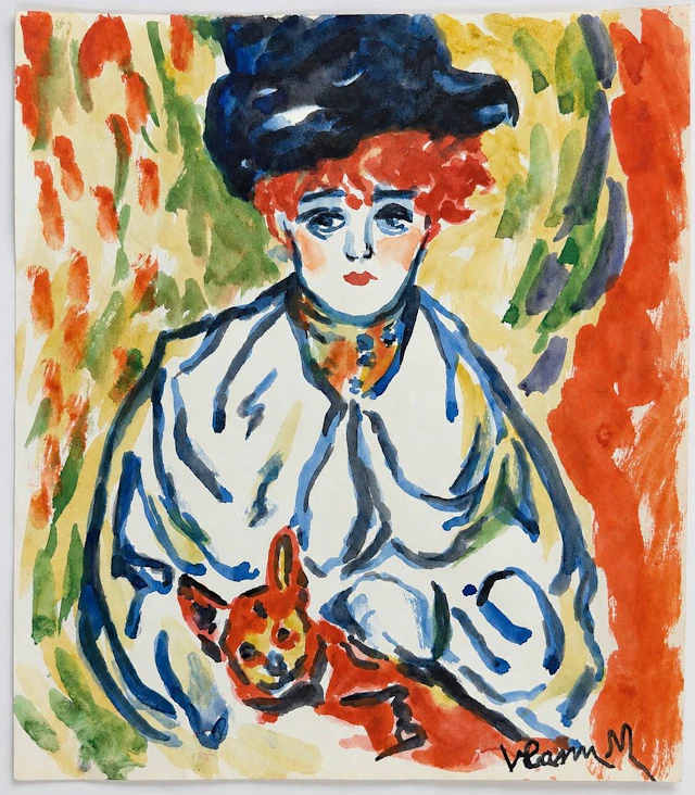 Maurice de Vlaminck (1876-1958) Woman with a Dog