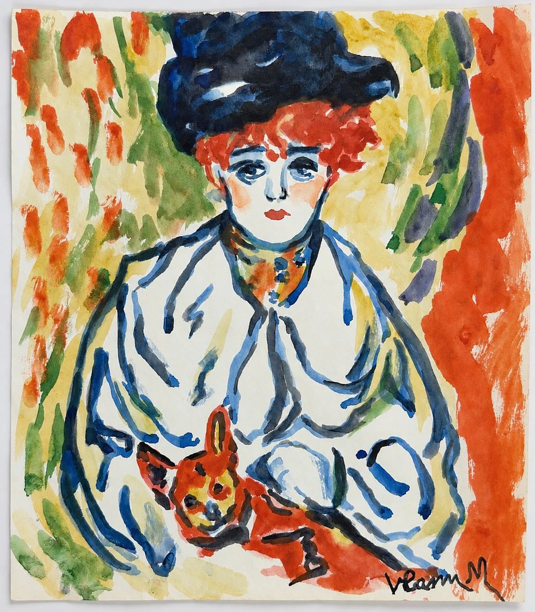 Maurice de Vlaminck (1876-1958) Woman with a Dog