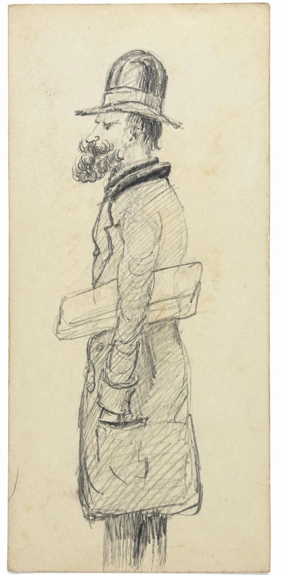 Attributed to Henri de Toulouse-Lautrec (1864-1901) Man in Profile