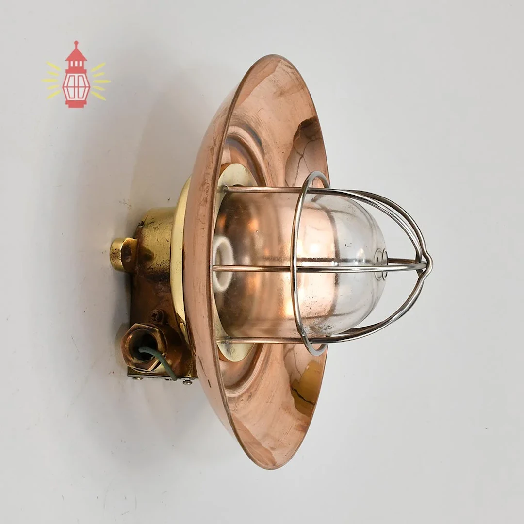 Authentic Vintage German Caven Brass Ceiling Light