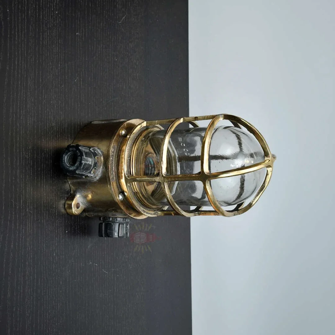Vintage Bronze PAULUHN Bulkhead Light – Authentic USA Marine Dock Lamp