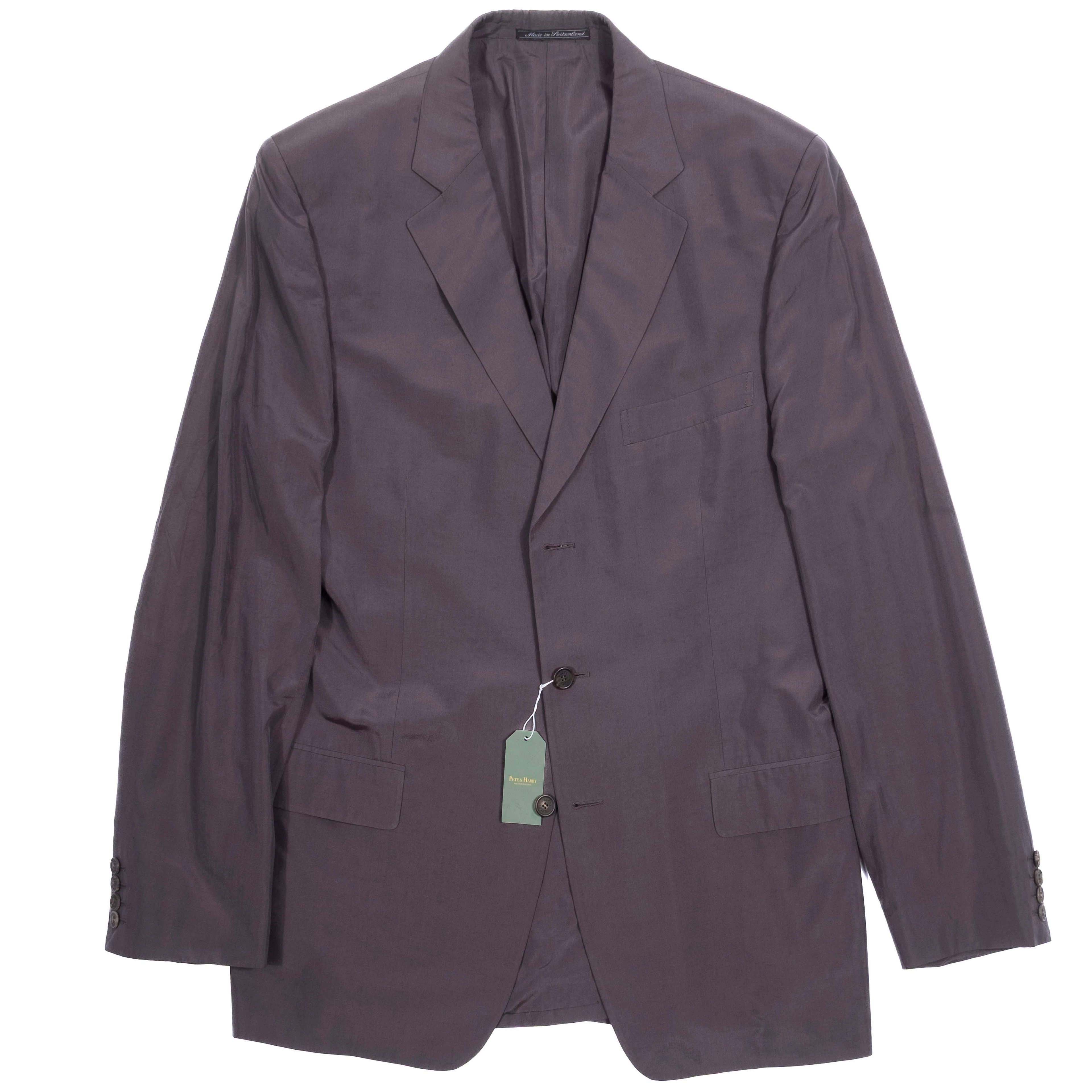 Gucci Grey Silk Suit Sz 54