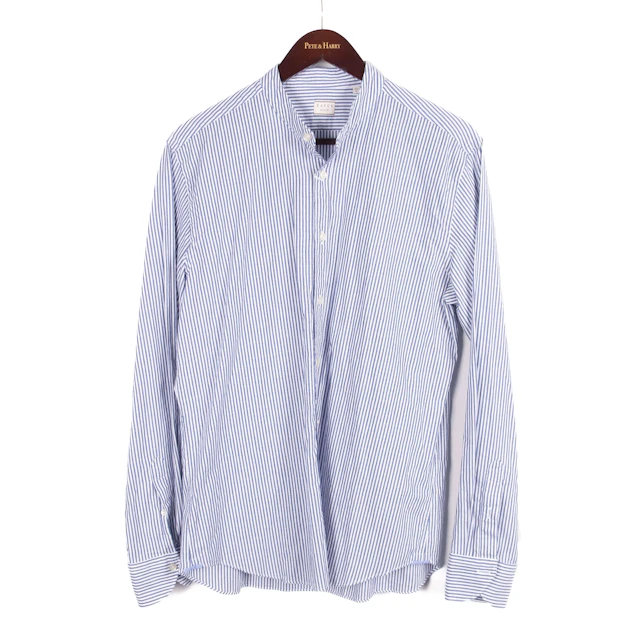 Blue and white striped Nehru Shirt