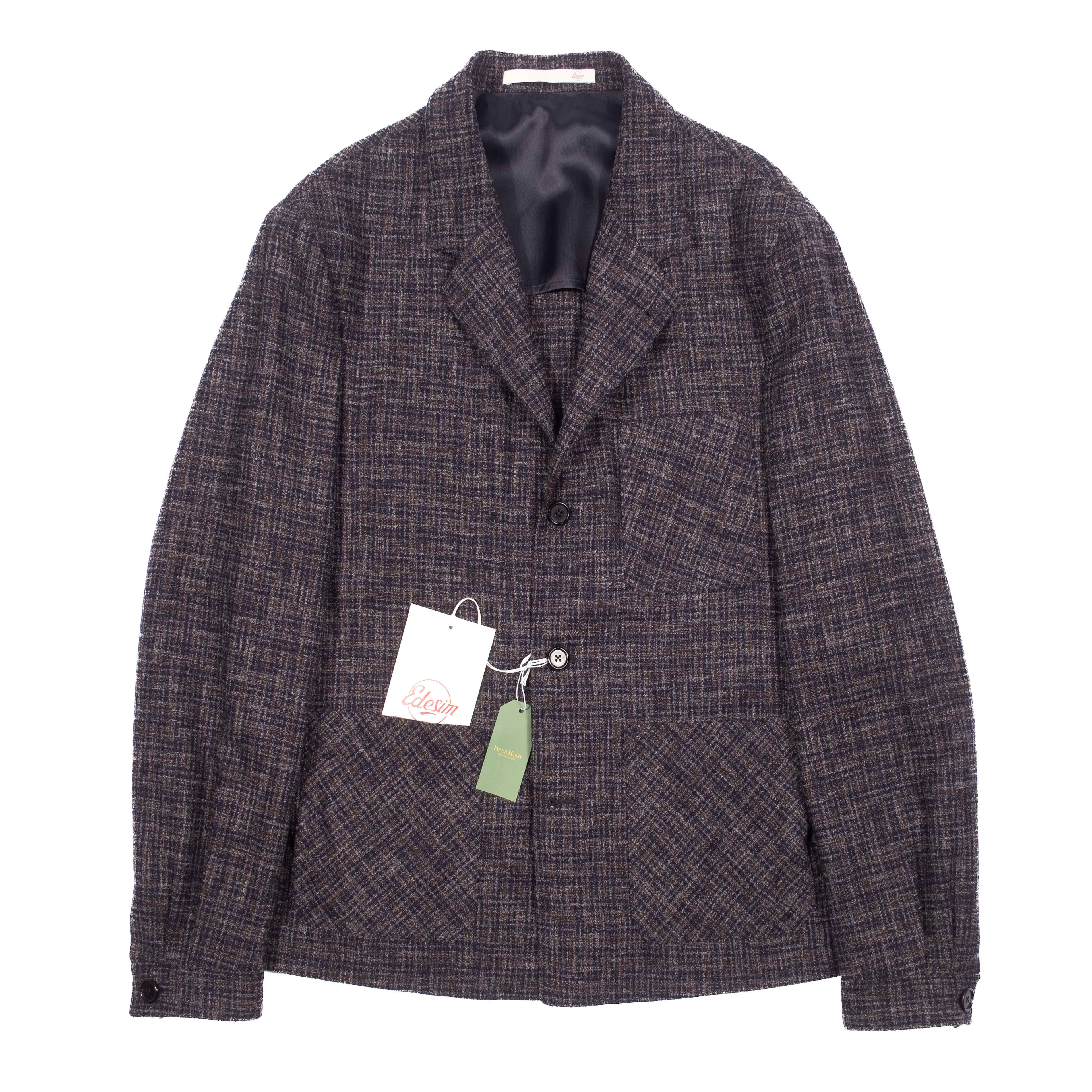 Neapolitan Hand Tailored Grey Check Utility Jacket