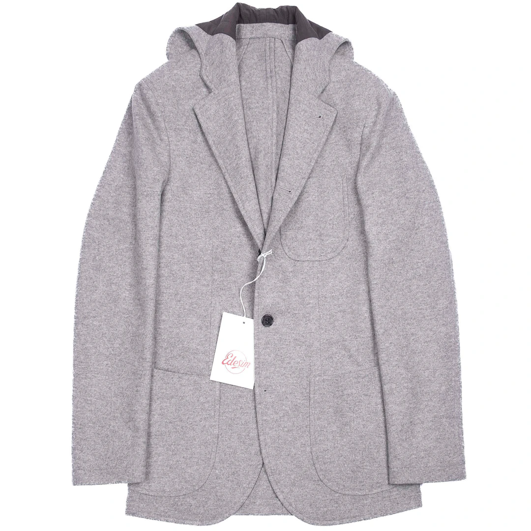 Neapolitan Hand Tailored Grey Hooded Jacket