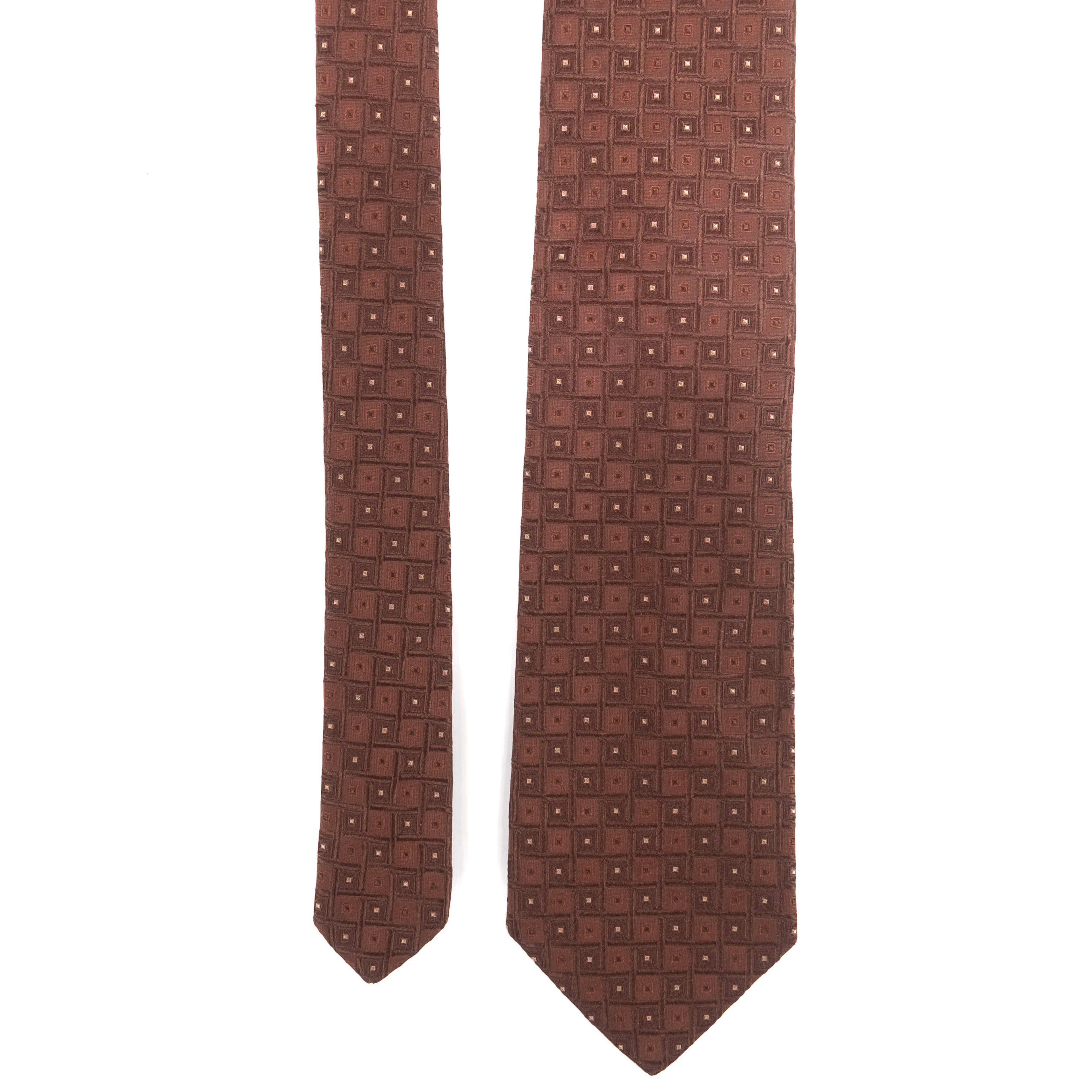 Hugo Boss Brown Patterned Tie