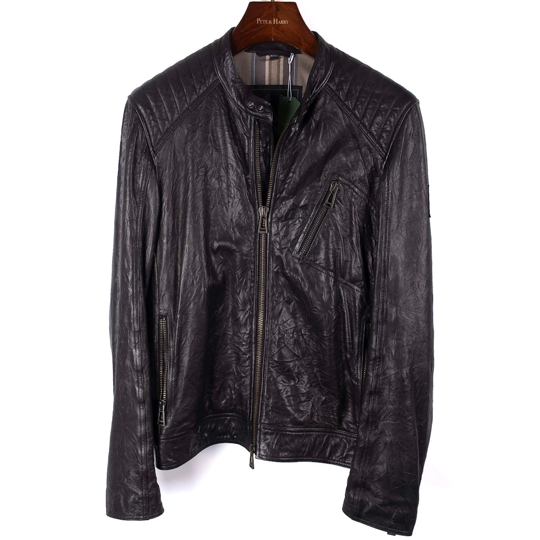 Black Leather Moto Jacket