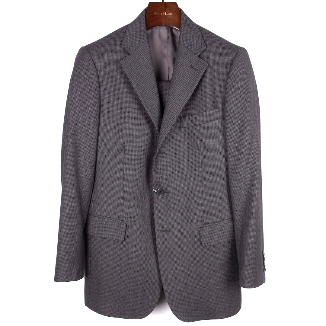 Grey Birdseye Weave Suit