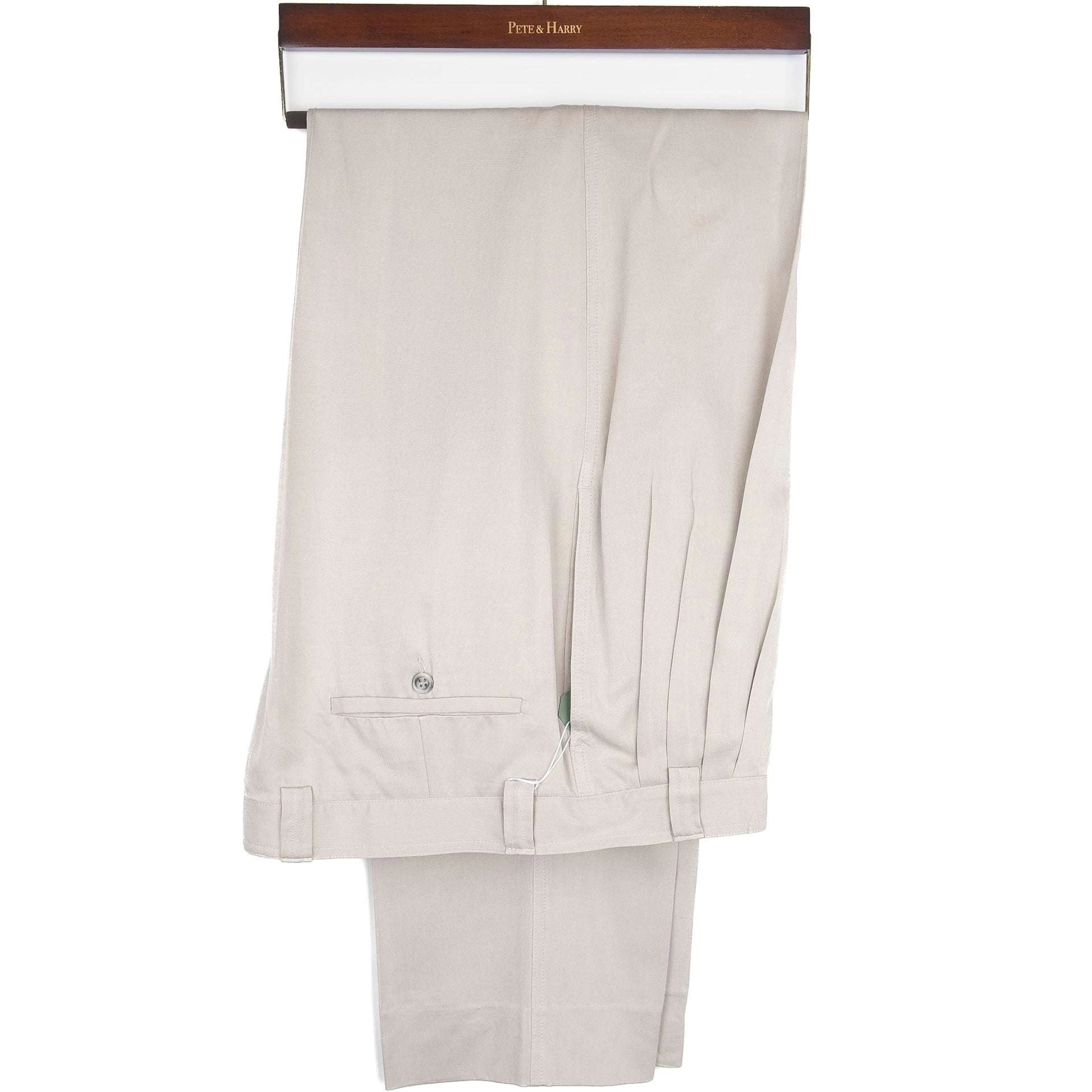 Off White Silk Dress Trousers