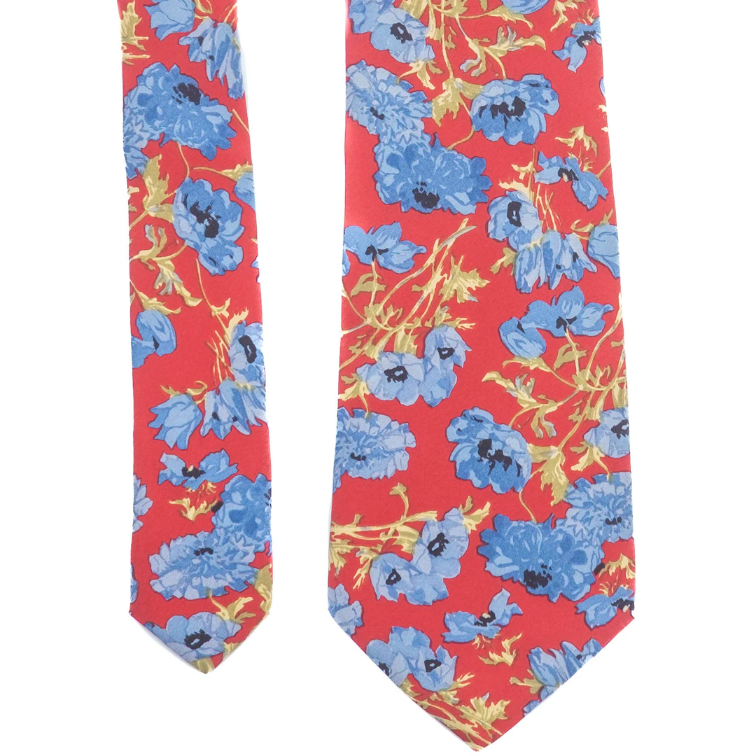 Red Flower Tie