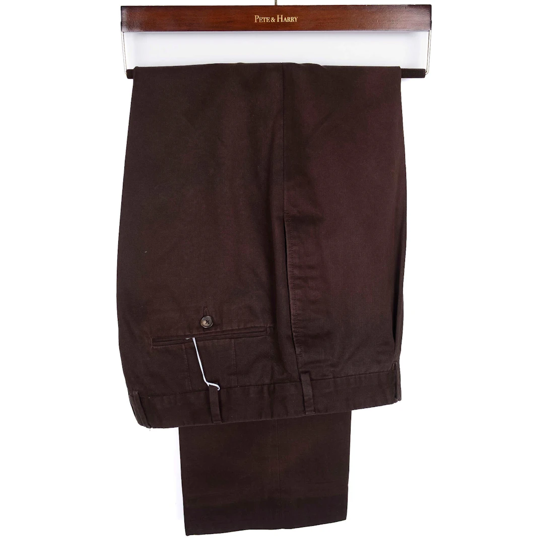 Brown Cotton Chinos