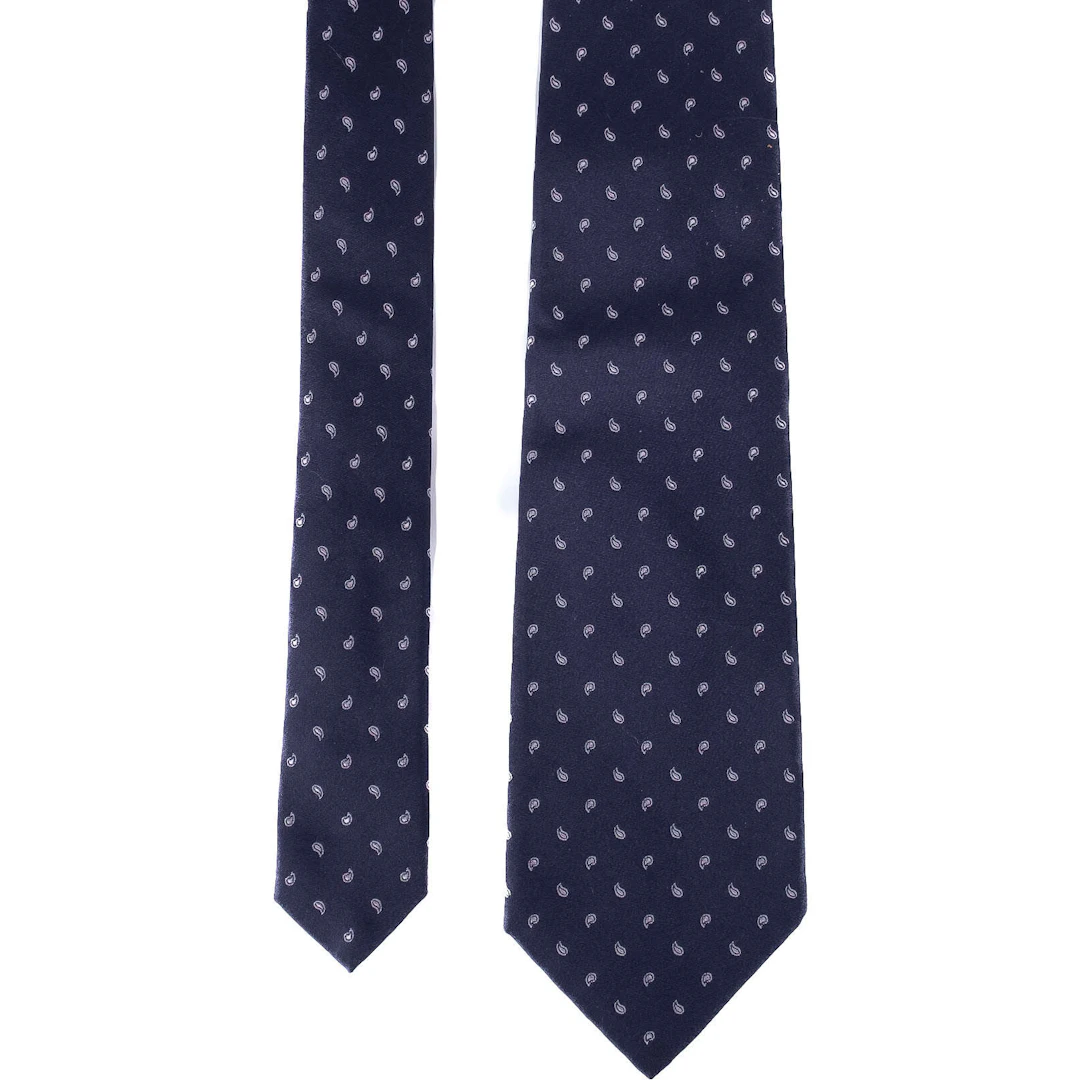 Navy Paisley Tie