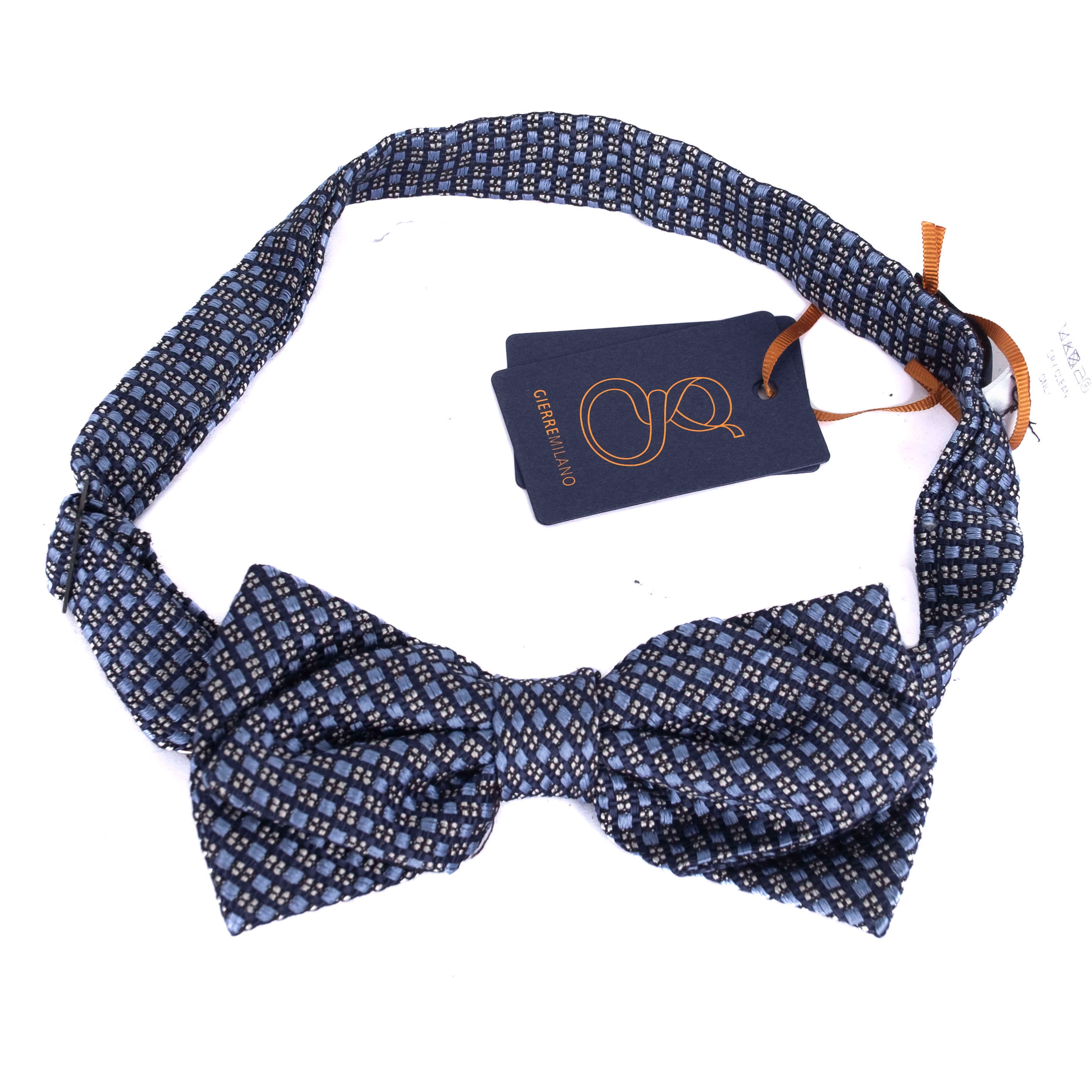 Blue Patterned Bow Tie