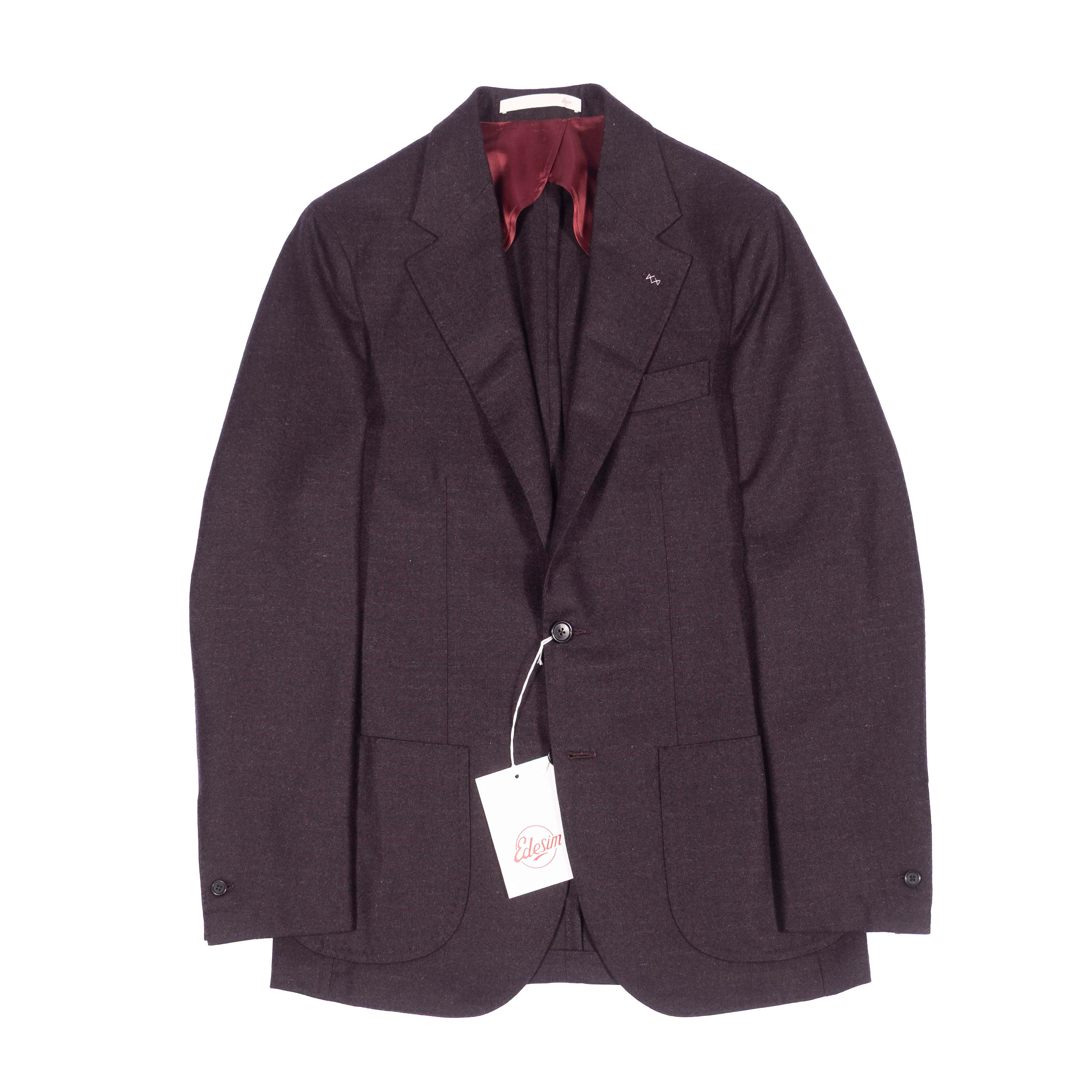 Neapolitan Hand Tailored Brown and Burgundy Check Drapers Flannel