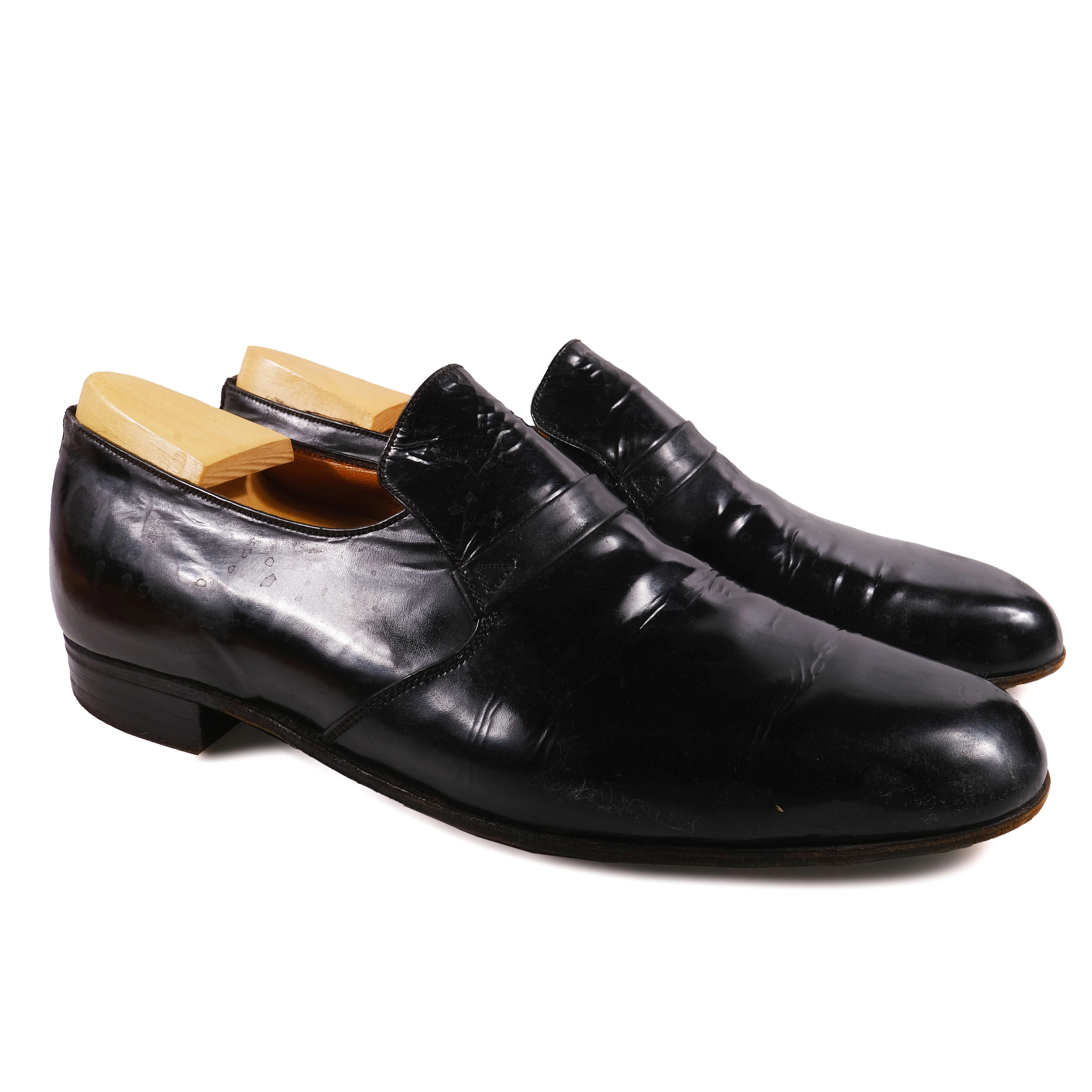 J.M. Weston Black Leather Loafers