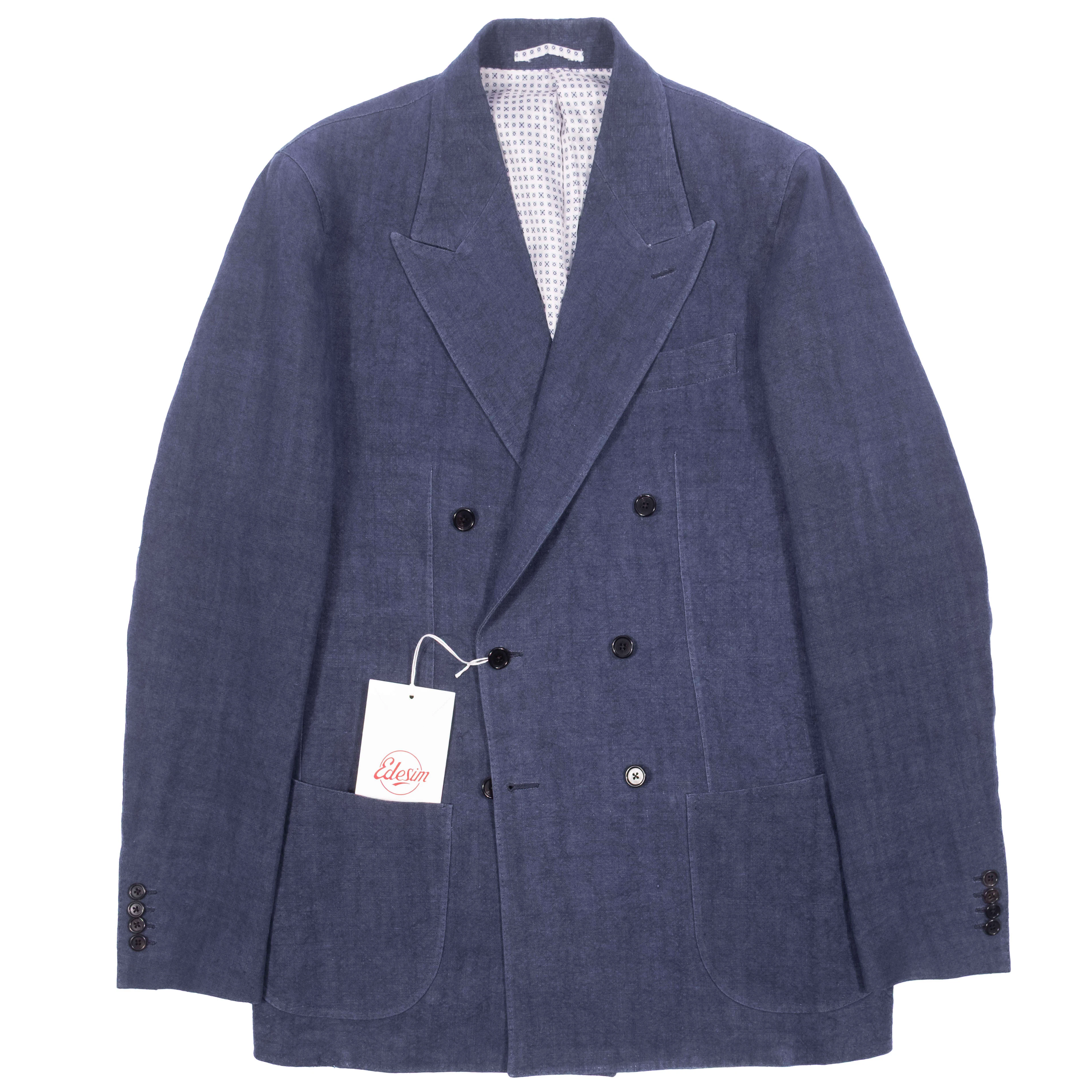 Neapolitan Hand Tailored Blue Hemp Sunrise Capsule Collection Double