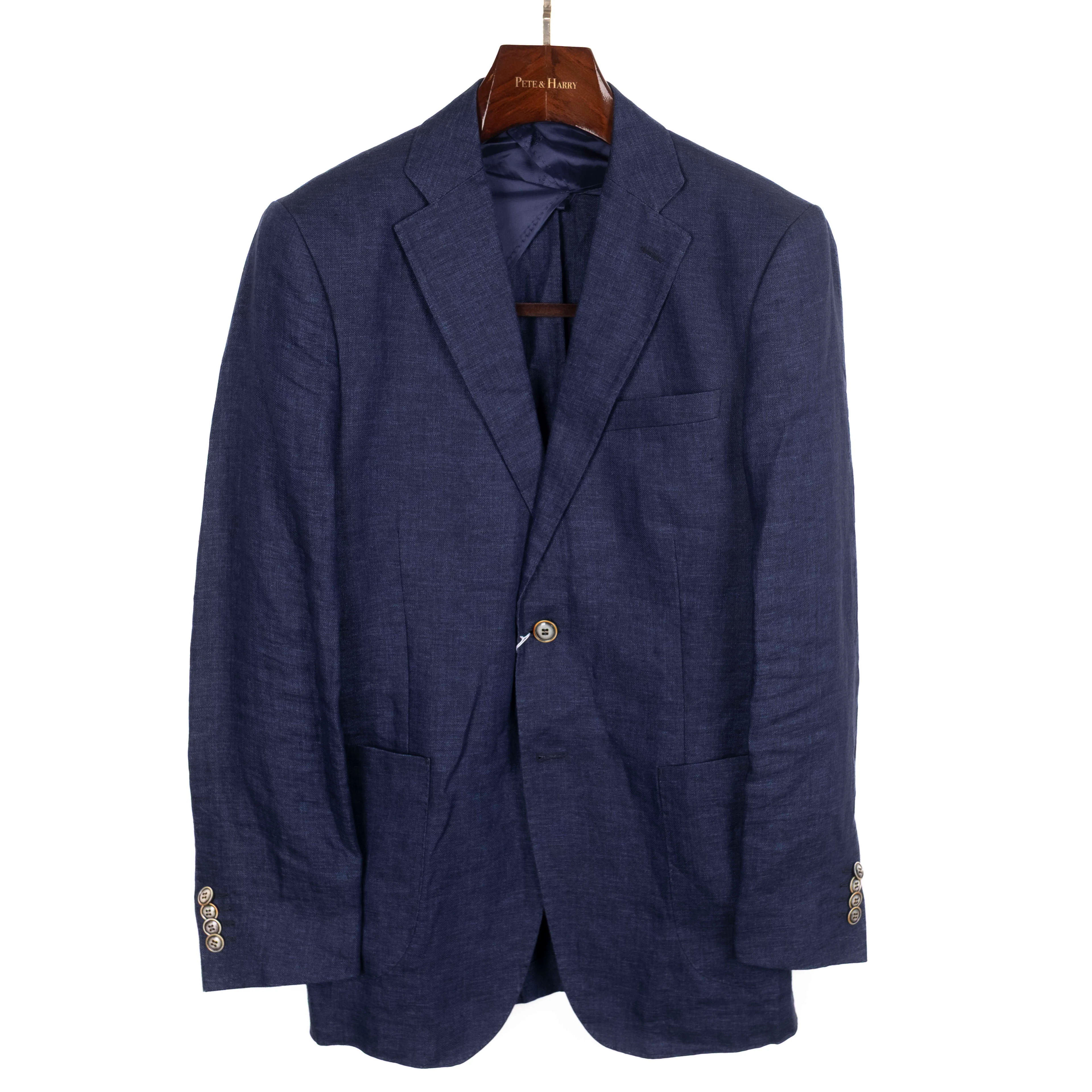 Oscar Jacobson Blue Linen Sport Coat