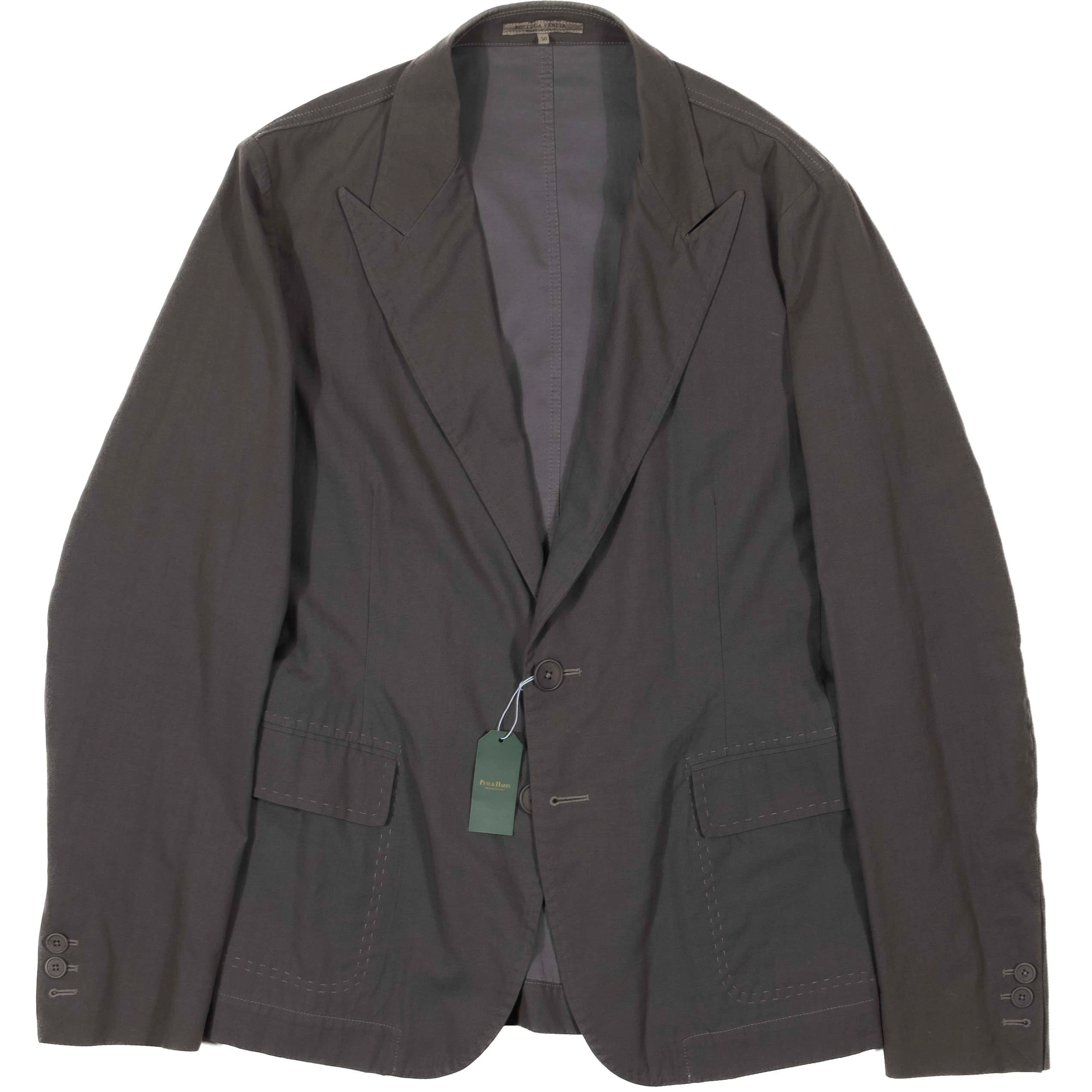 Bottega Veneta Grey Cotton/Wool Sport Coat Sz 50